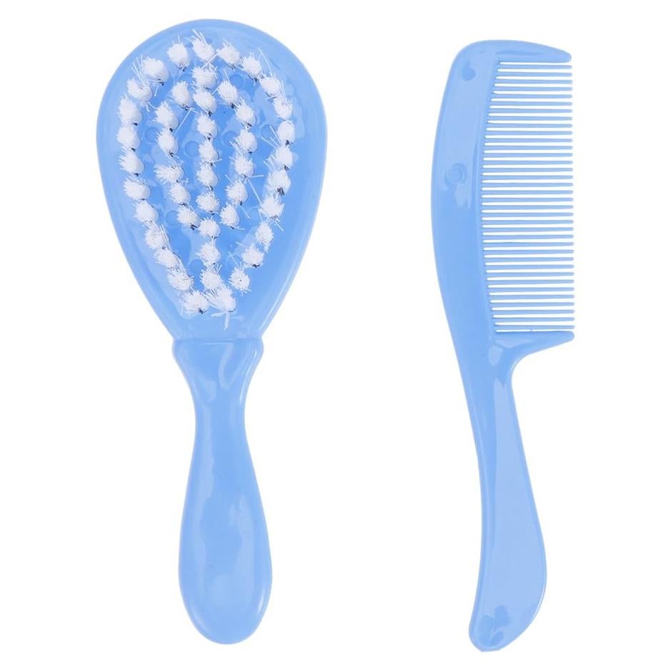 Juego de Cepillo y Peine para Bebés Azul - Suave y Seguro