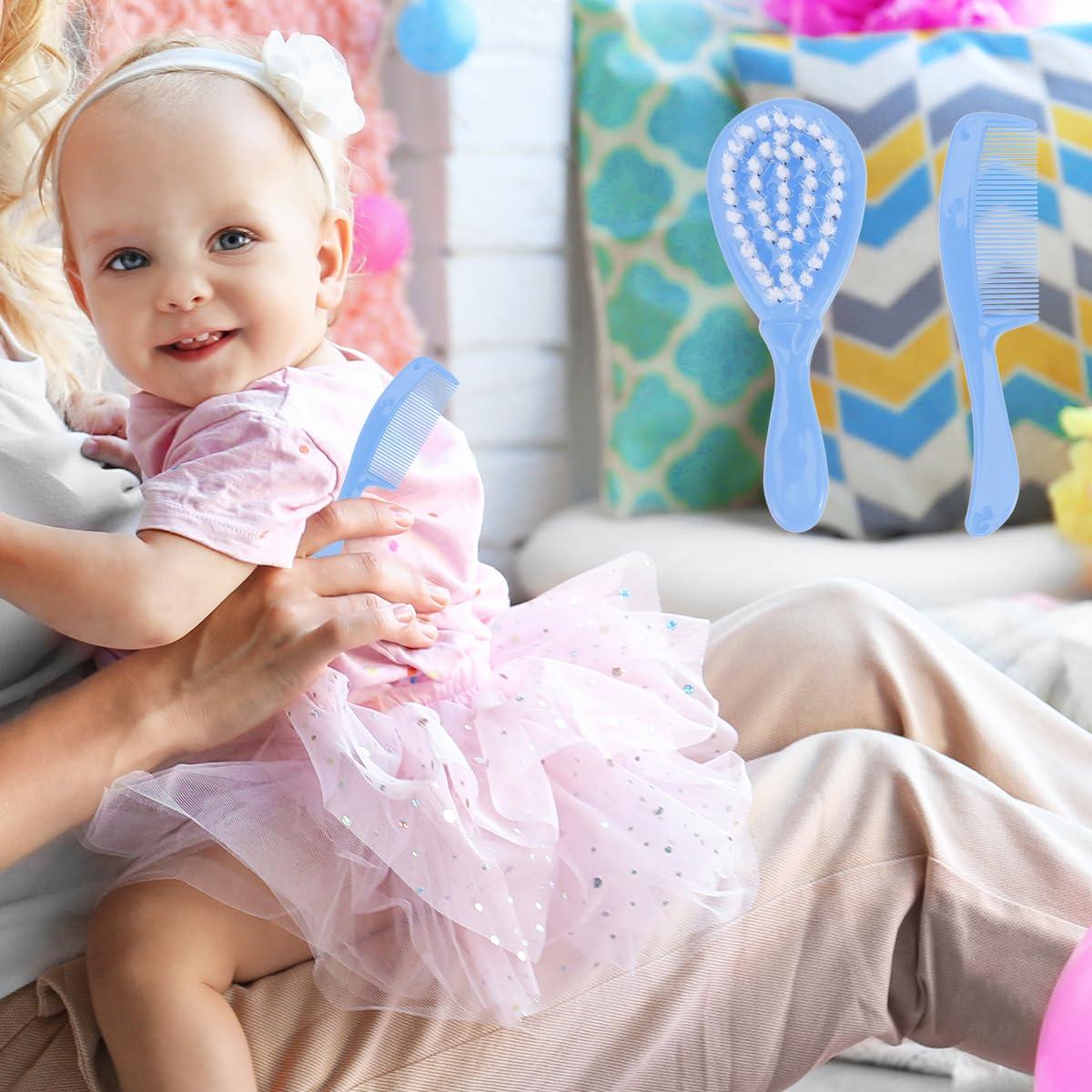 Juego de Cepillo y Peine para Bebés Azul - Suave y Seguro