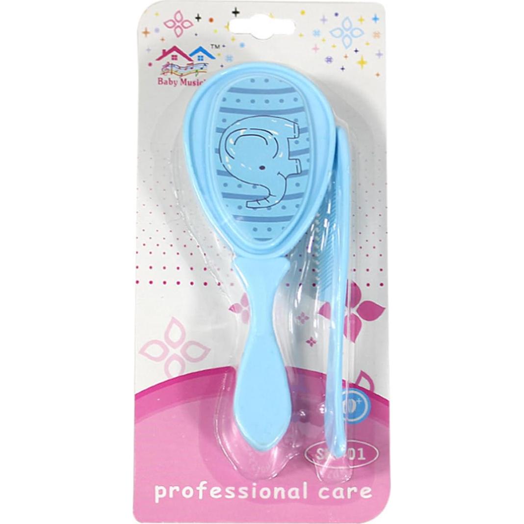 Juego de Cepillo y Peine para Bebés Azul - Suave y Seguro