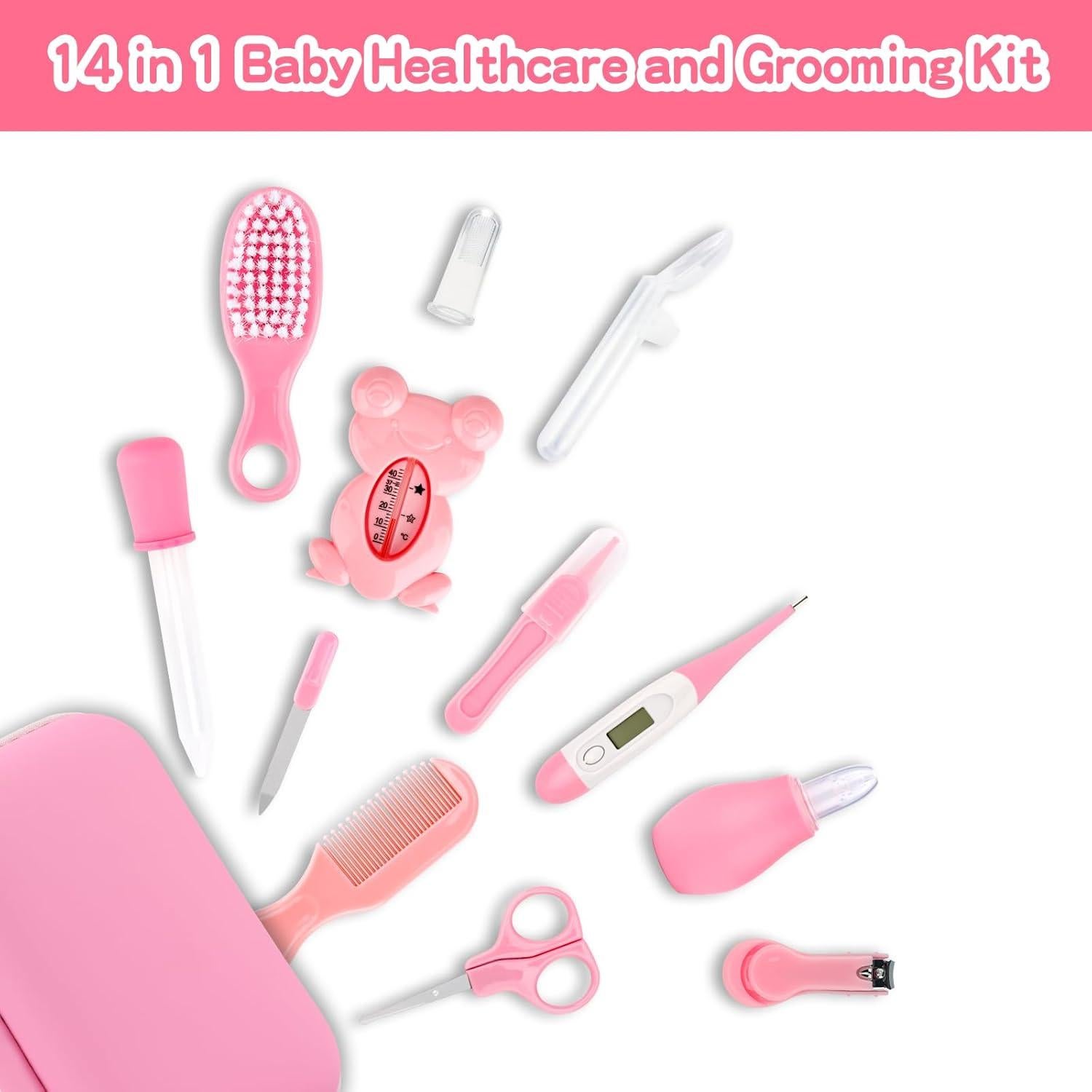 Kit de Cuidado Infantil UHFi 13 en 1 Rosa para Bebés