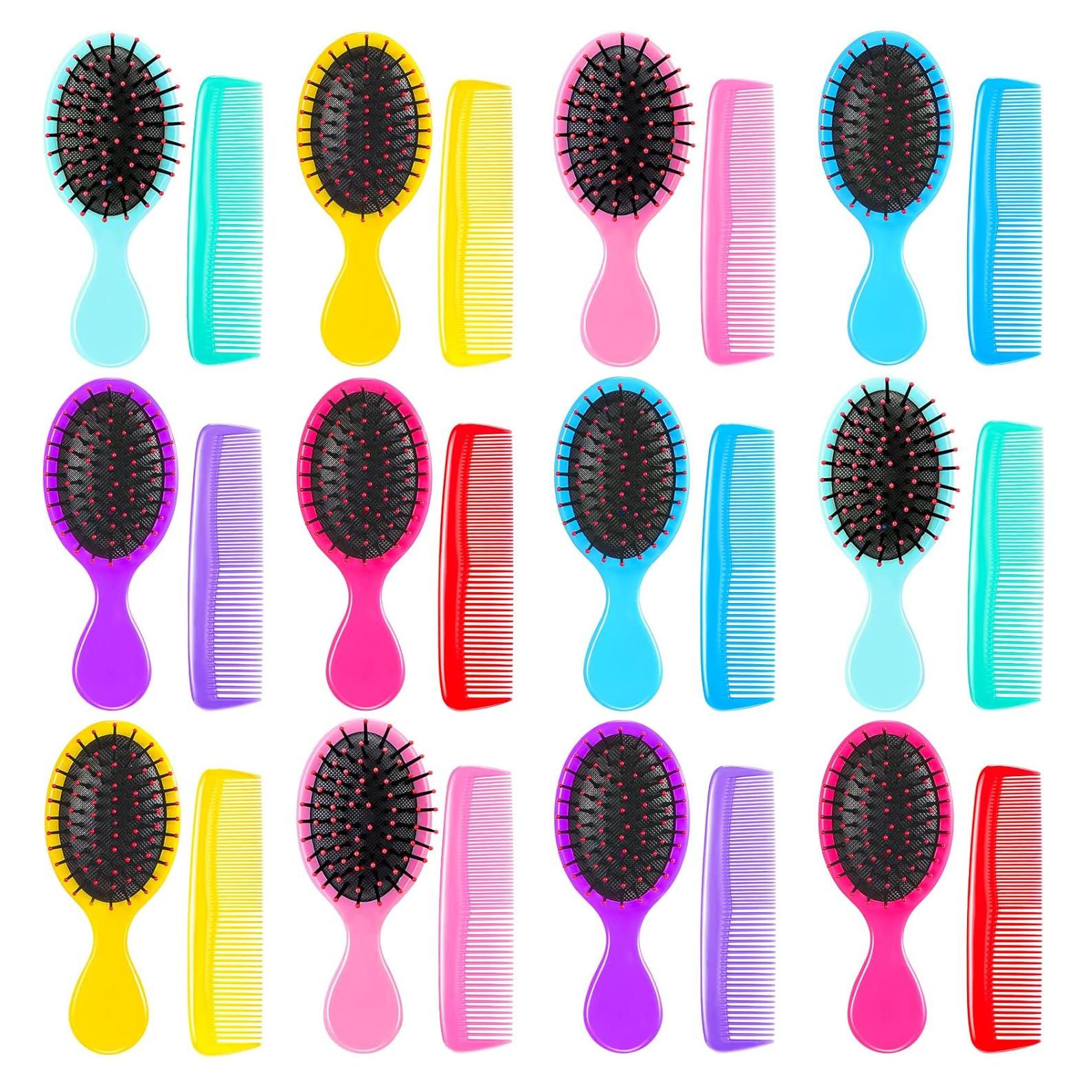 Set de 24 Mini Cepillos y Peines Nuogo para Niños - Color Brillante