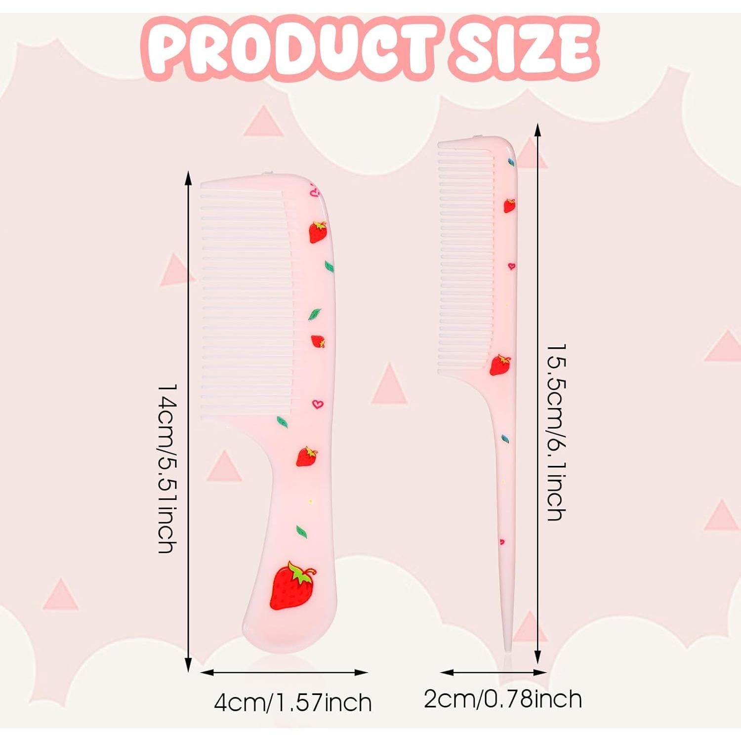 Juego de Peines para Bebé LLOUSSAK Rosa - 2 Piezas Antiestáticas