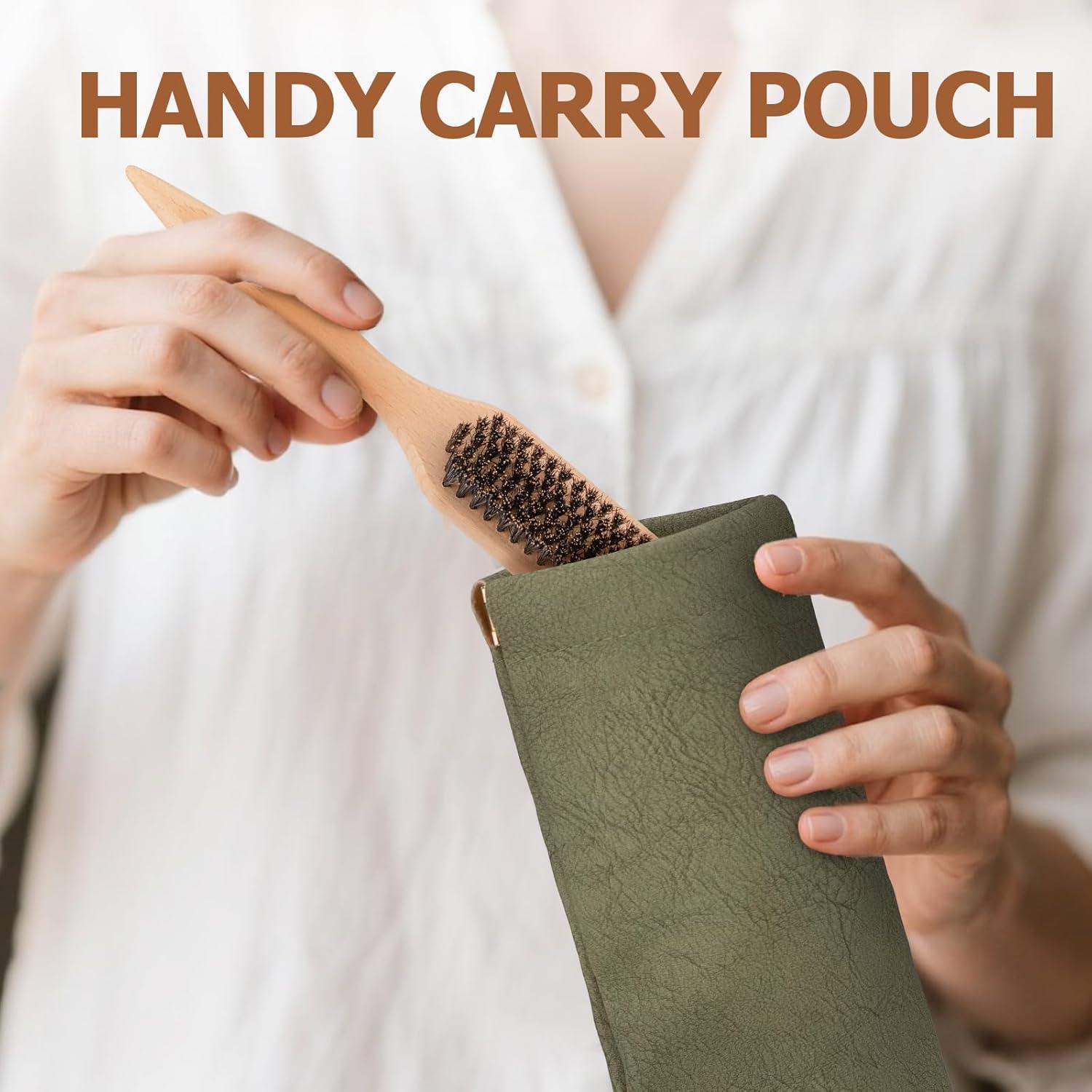 Cepillo de Cerdas de Jabalí Ancable para Peinar Hombres y Mujeres