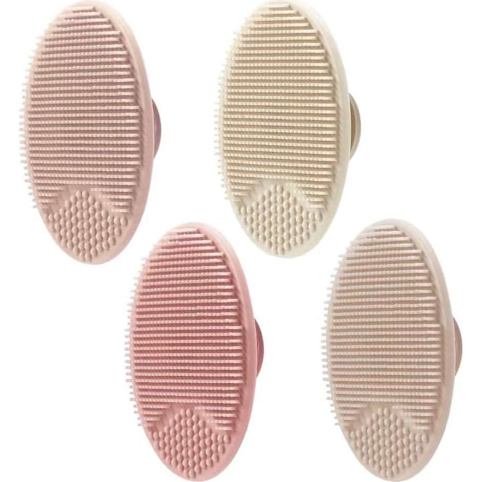 Cepillo de Baño de Silicona PandaEar para Bebés - Rosa, 4 Piezas