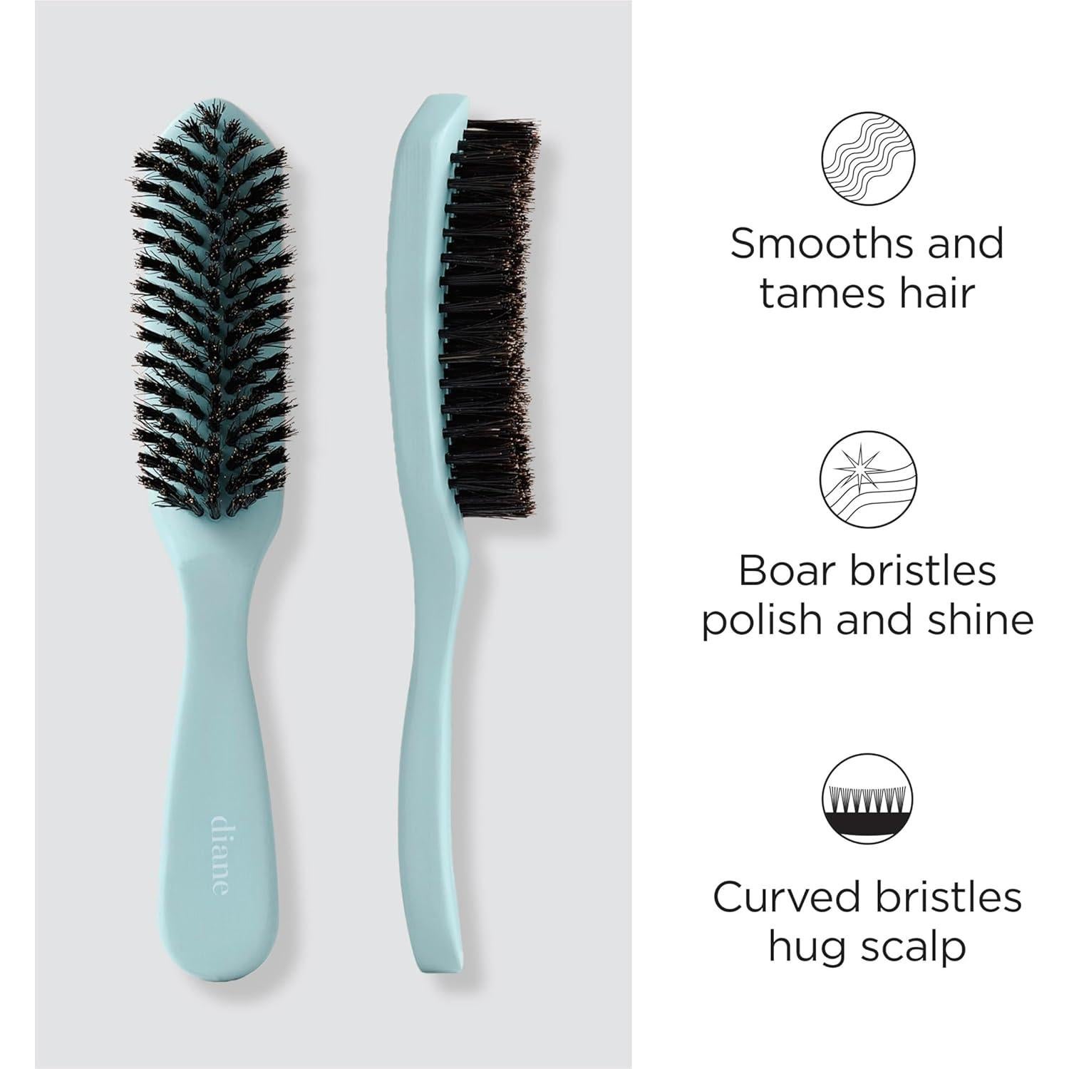 Cepillo Alisador Diane de Cerda 100% - Madera Real, Antifrizz