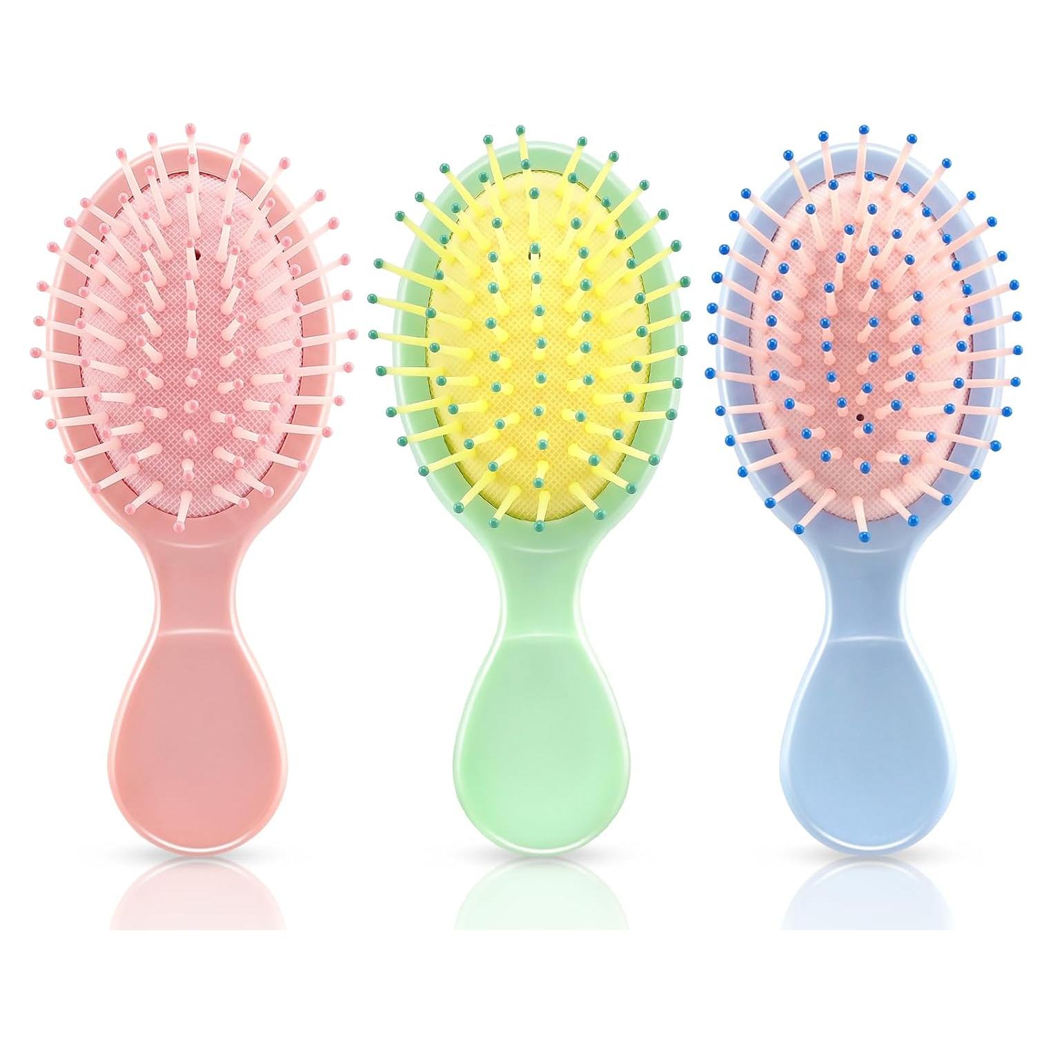 HOFASON Mini Cepillo Desenredante 3 Pcs para Viajes - 13.97 cm