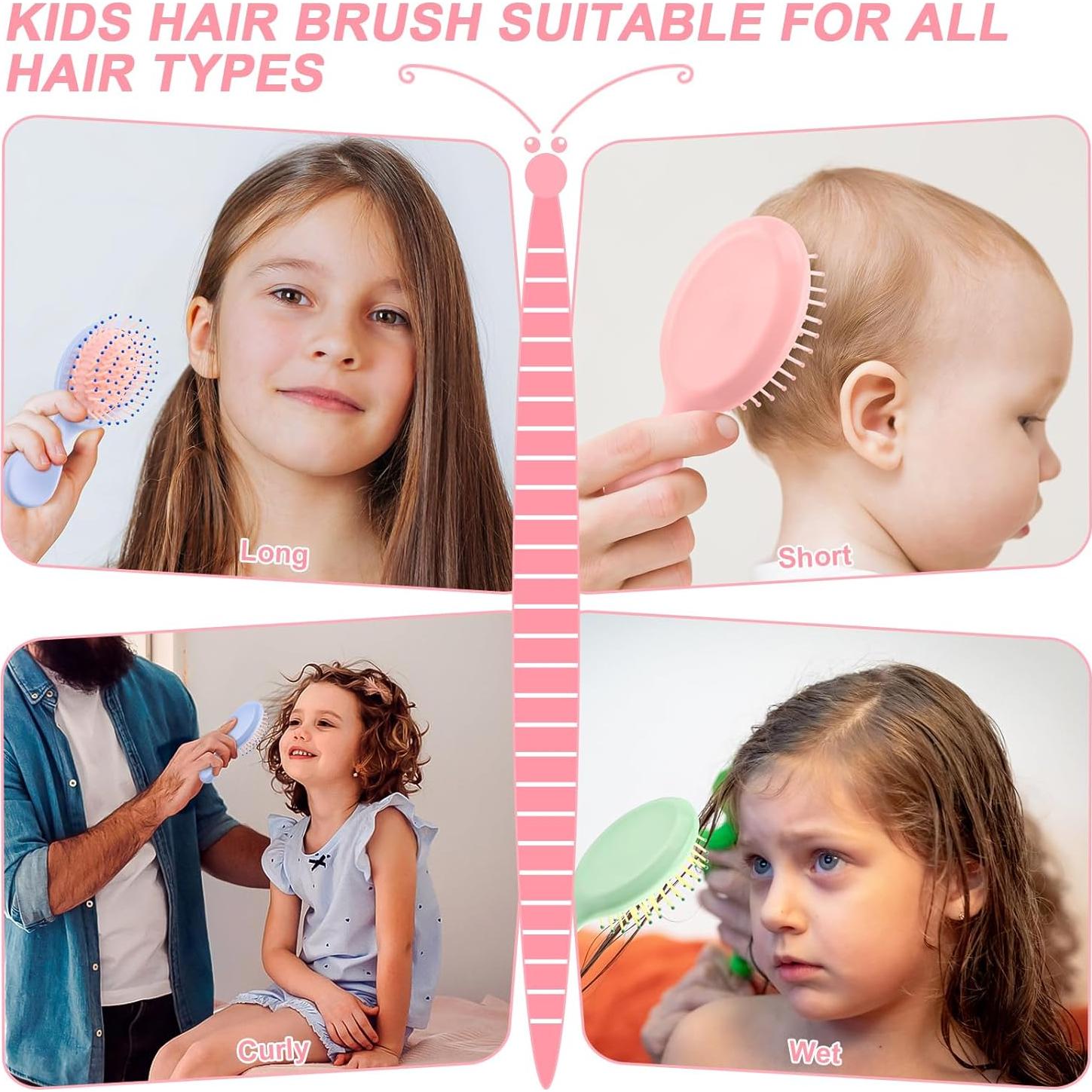 HOFASON Mini Cepillo Desenredante 3 Pcs para Viajes - 13.97 cm