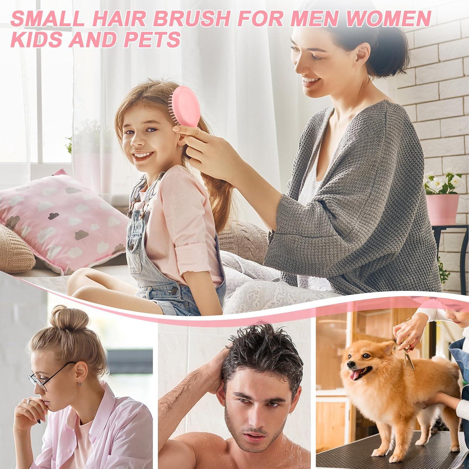 HOFASON Mini Cepillo Desenredante 3 Pcs para Viajes - 13.97 cm