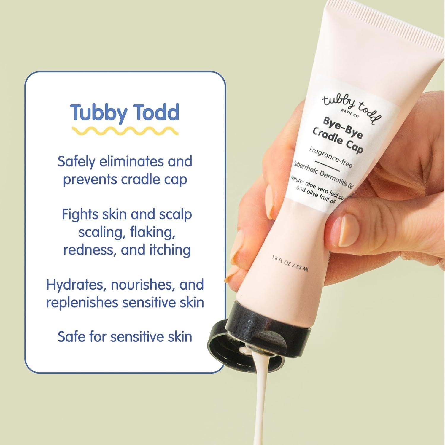 Kit de Tratamiento Costra Láctea Bebé Tubby Todd - Gel, Cepillo y Ungüento