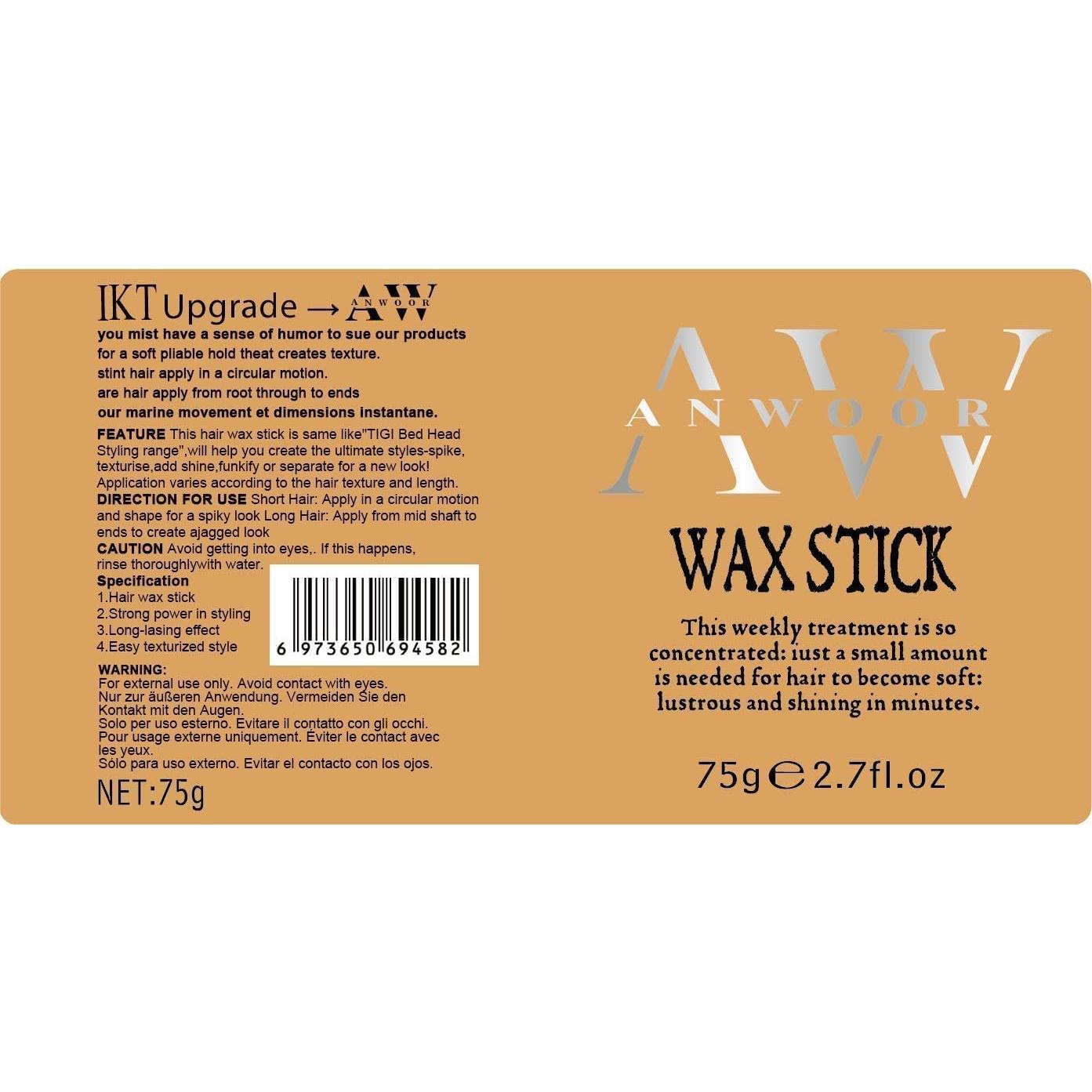 Juego de Cepillo y Barra de Cera para Cabello AnWoor - Control de Frizz