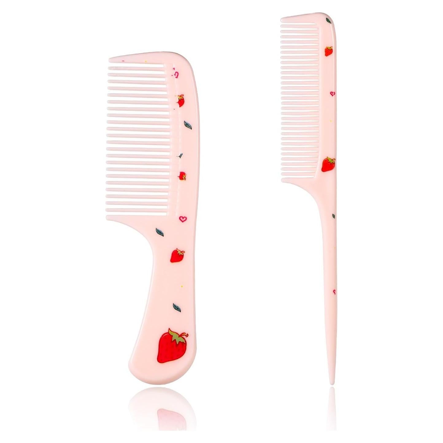 Juego de 2 Peines Lindos BOXOB Rosa para Niños y Niñas