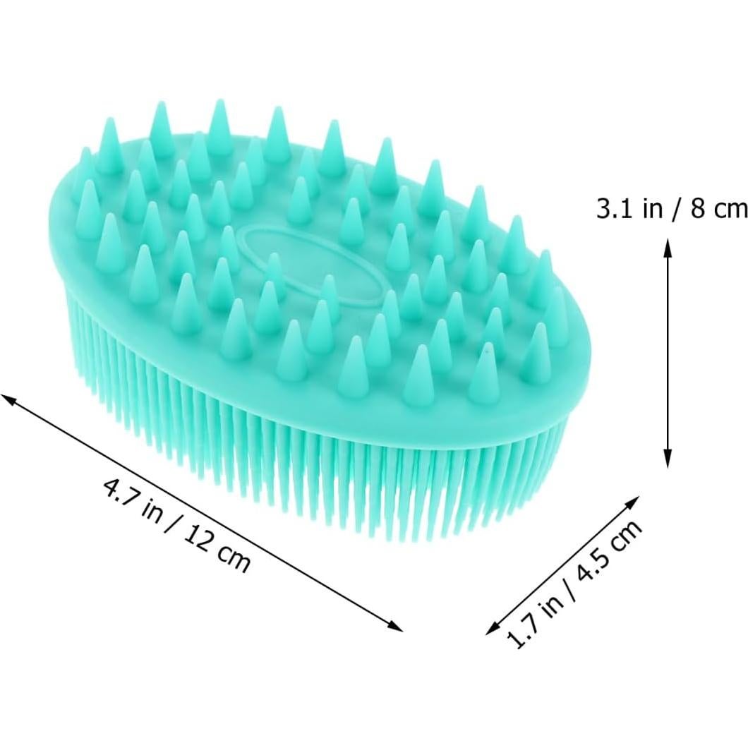 Cepillo de Baño de Silicona HEALLILY Doble Cara 12x8cm