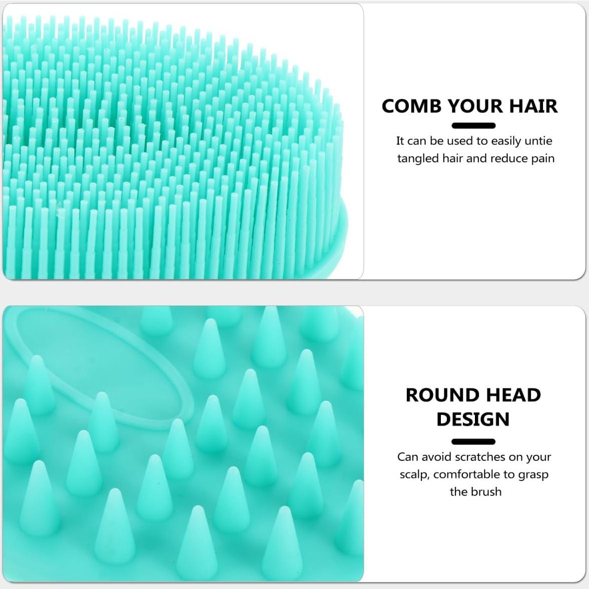 Cepillo de Baño de Silicona HEALLILY Doble Cara 12x8cm