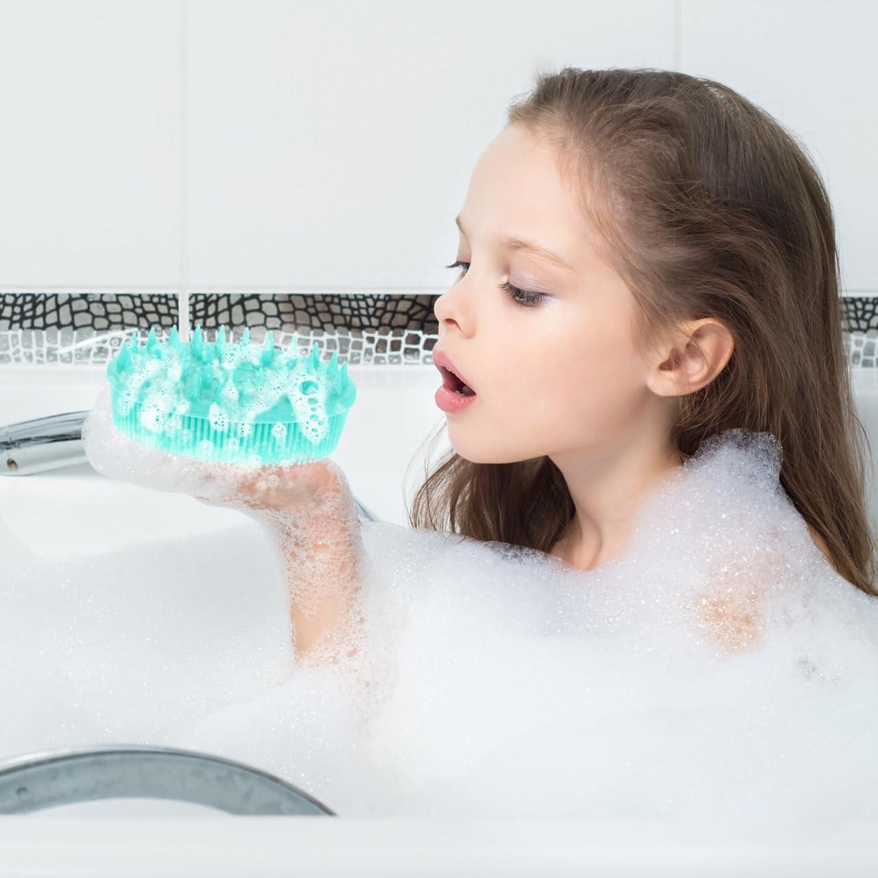 Cepillo de Baño de Silicona HEALLILY Doble Cara 12x8cm