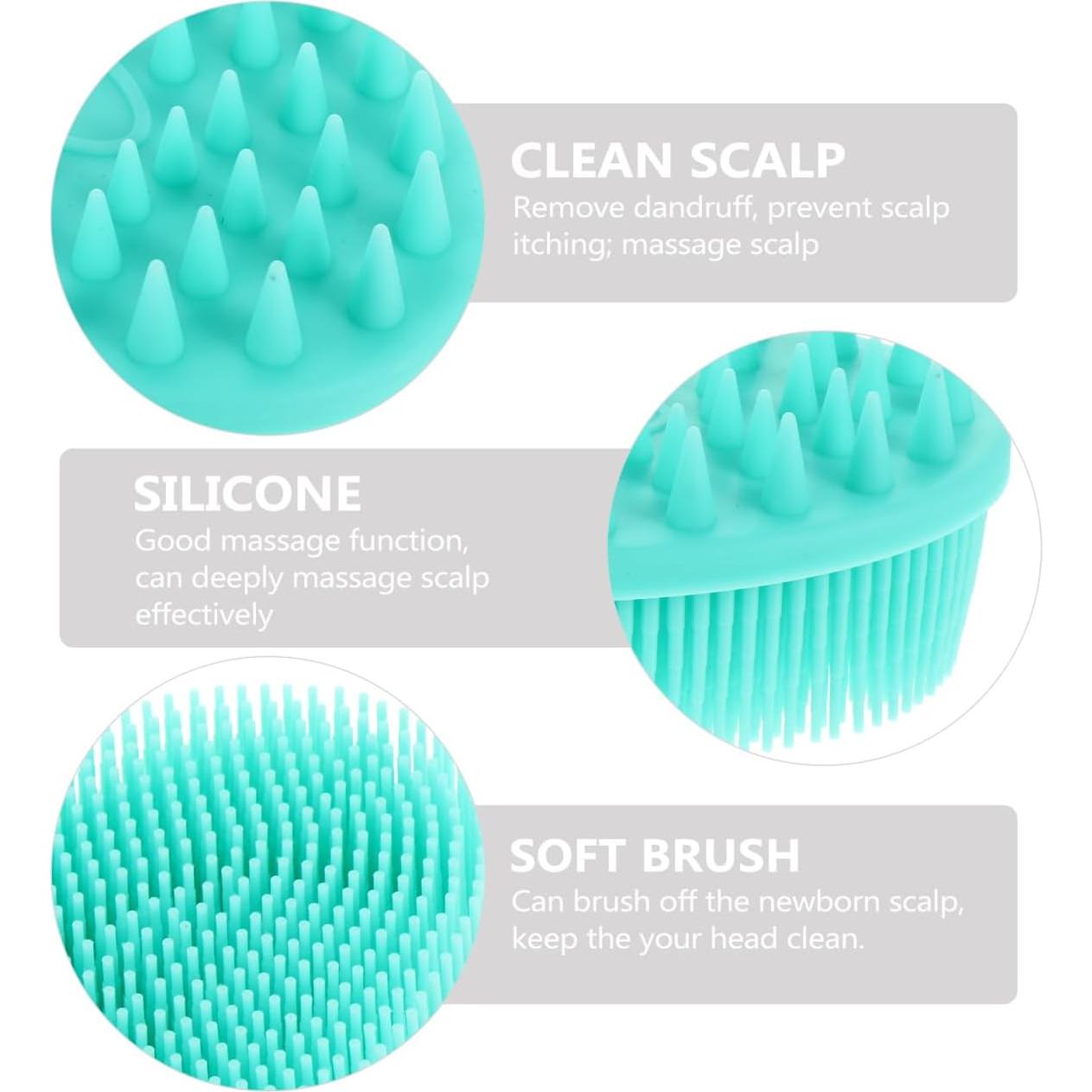 Cepillo de Baño de Silicona HEALLILY Doble Cara 12x8cm