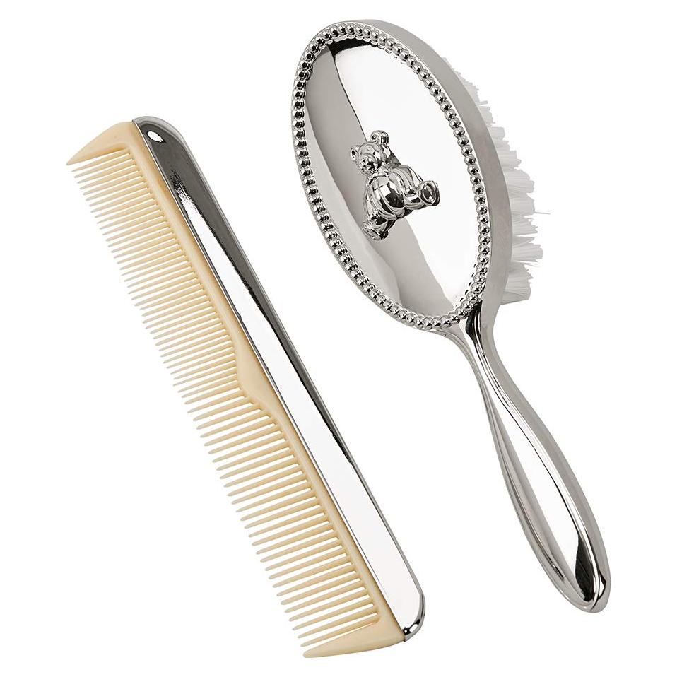 Juego de cepillo y peine niquelado Creative Gifts 6"