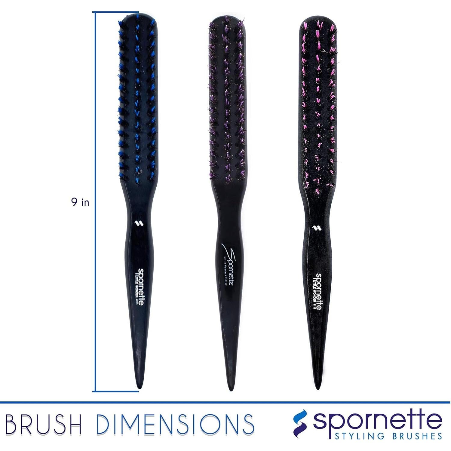 Cepillo Pequeño Spornette de Cerdas de Jabalí y Nylon - 22.86 cm