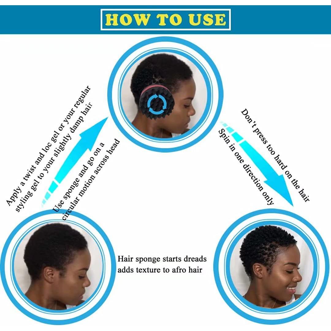 Esponja para Cabello Afro ORIY 2 Piezas Diseño Dual