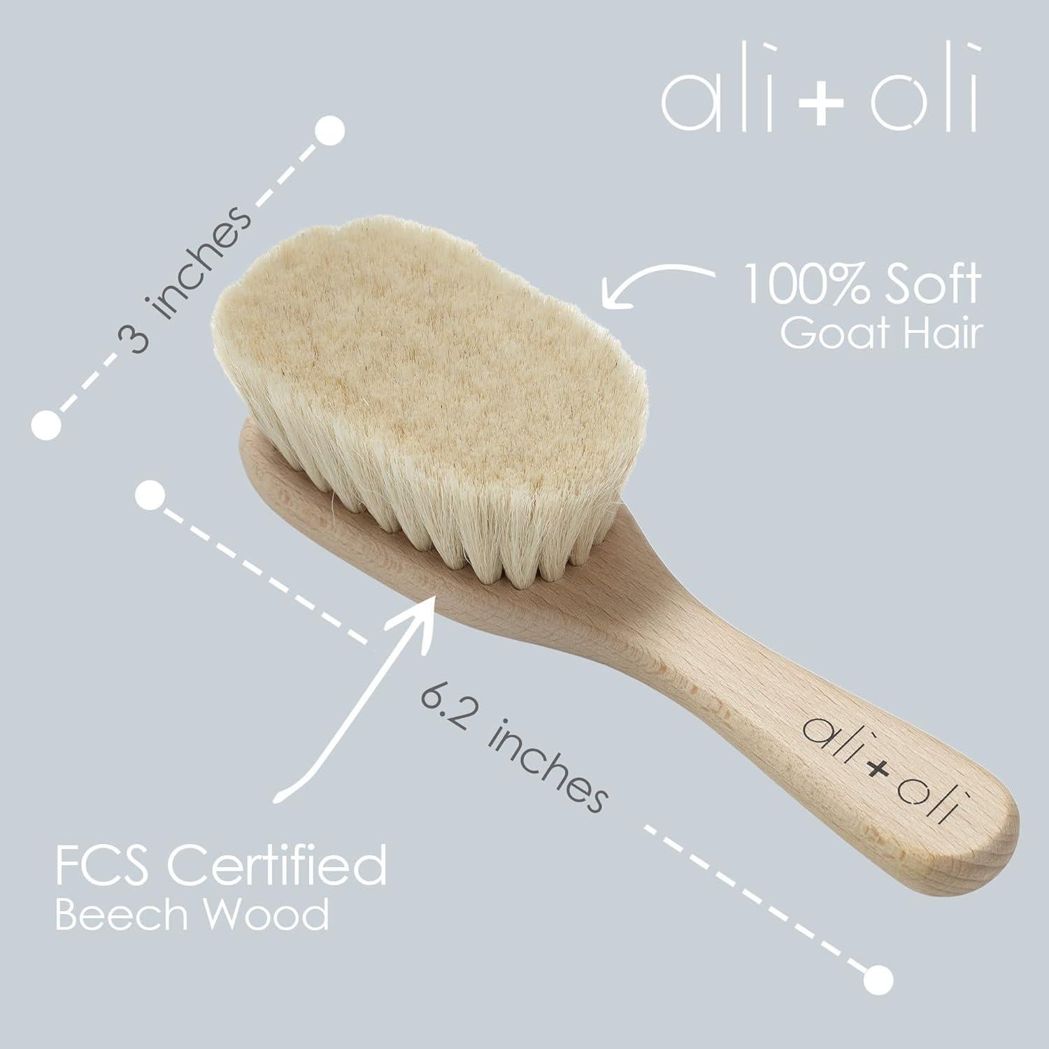 Cepillo de Madera para Bebés Ali+Oli con Lufa - Suave y Natural