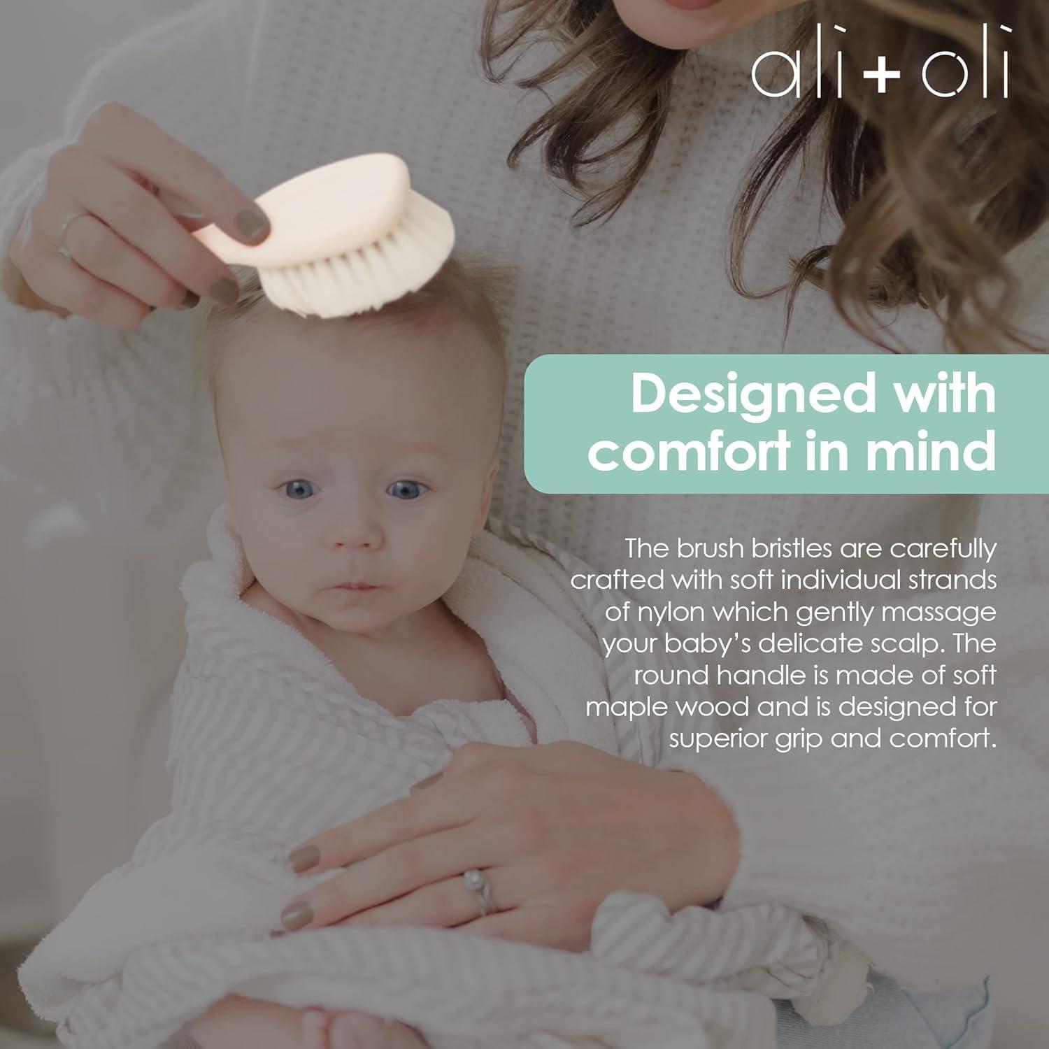 Cepillo de Madera para Bebés Ali+Oli con Lufa - Suave y Natural