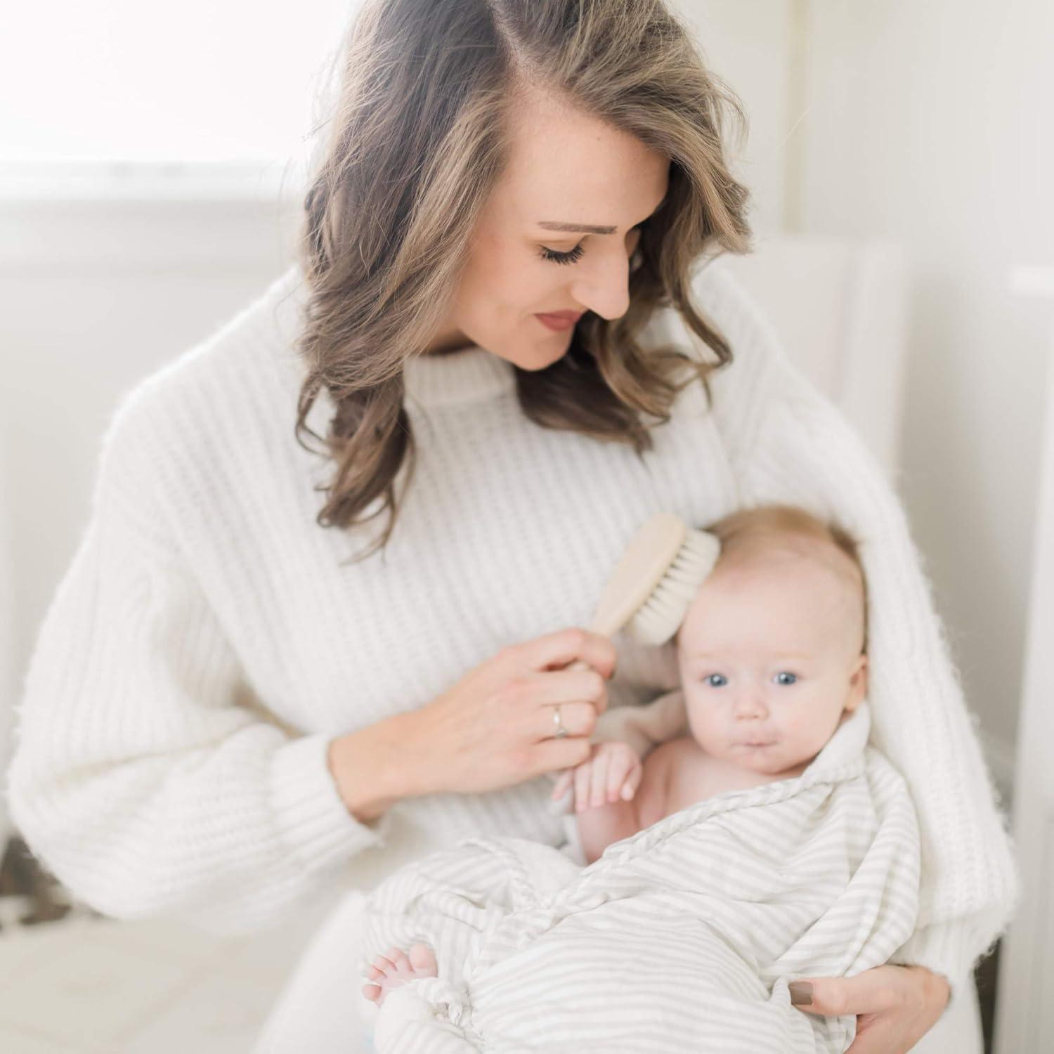 Cepillo de Madera para Bebés Ali+Oli con Lufa - Suave y Natural