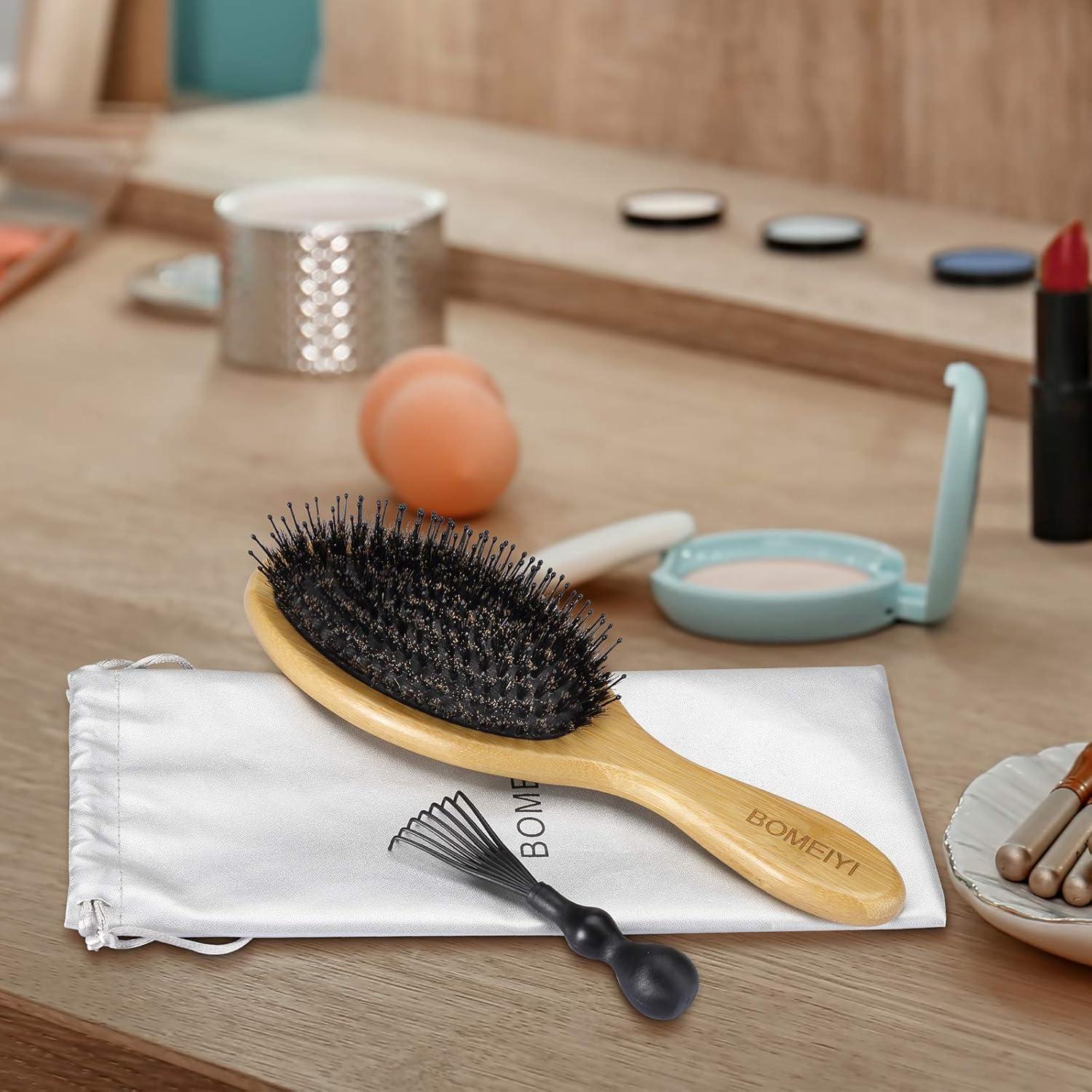 Cepillo de Cerdas de Jabalí BOMEIYI para Todo Tipo de Cabello