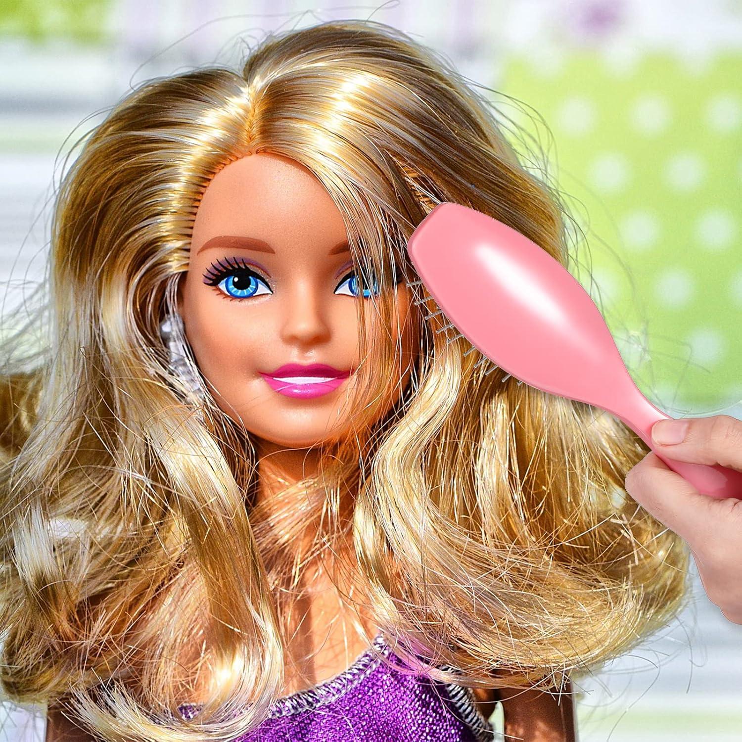 Set de Cepillos para Pelucas de Muñeca Civaner 3 Piezas Rosa