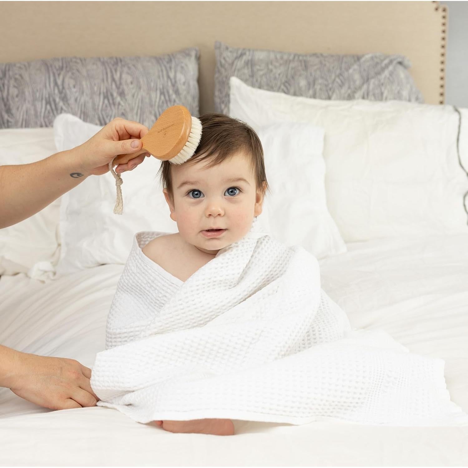 Juego de Cepillos para Bebé Natural Boho - Madera y Cerdas Suaves