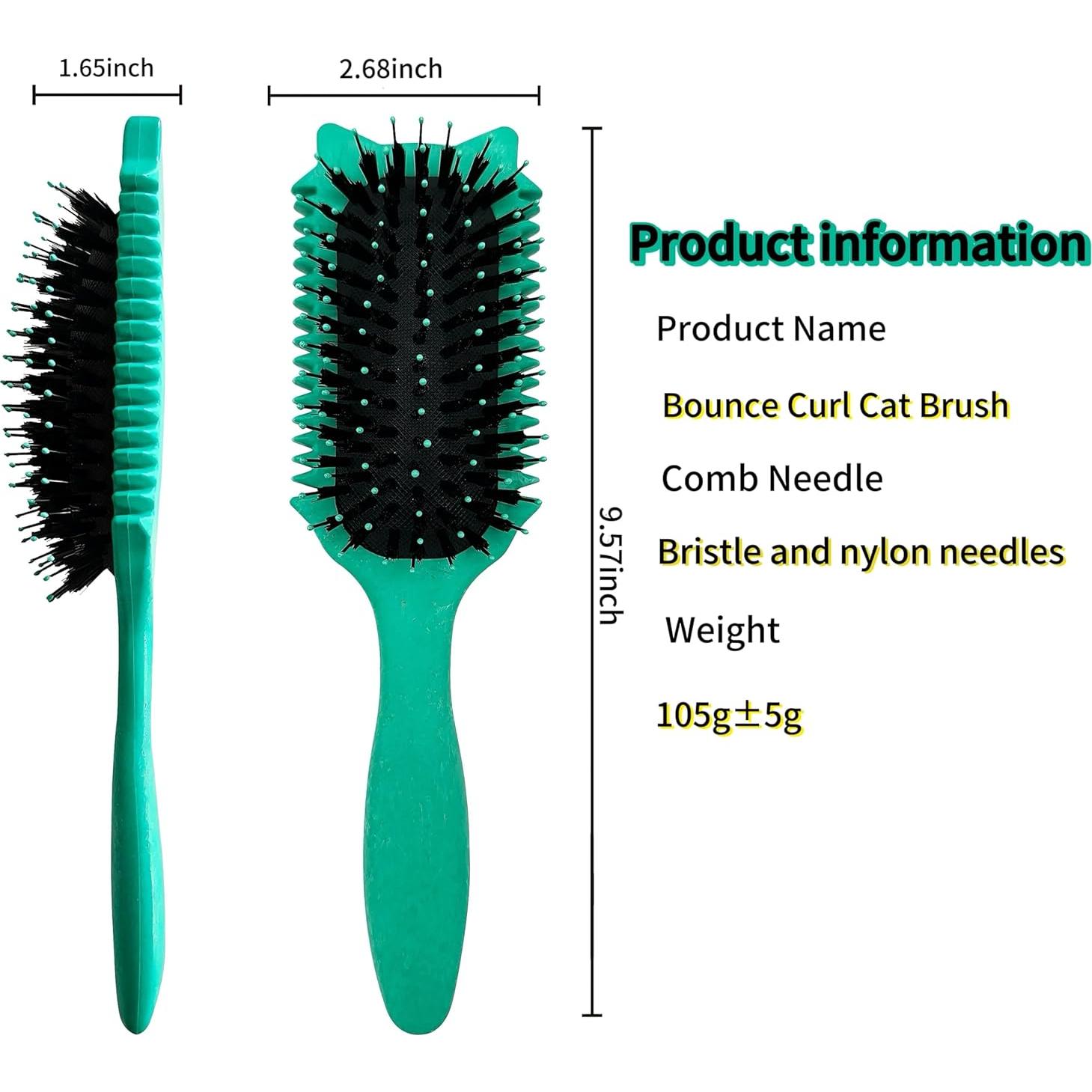 Cepillo Definidor de Rizos WDF Verde, Diseño Ergonómico 2025