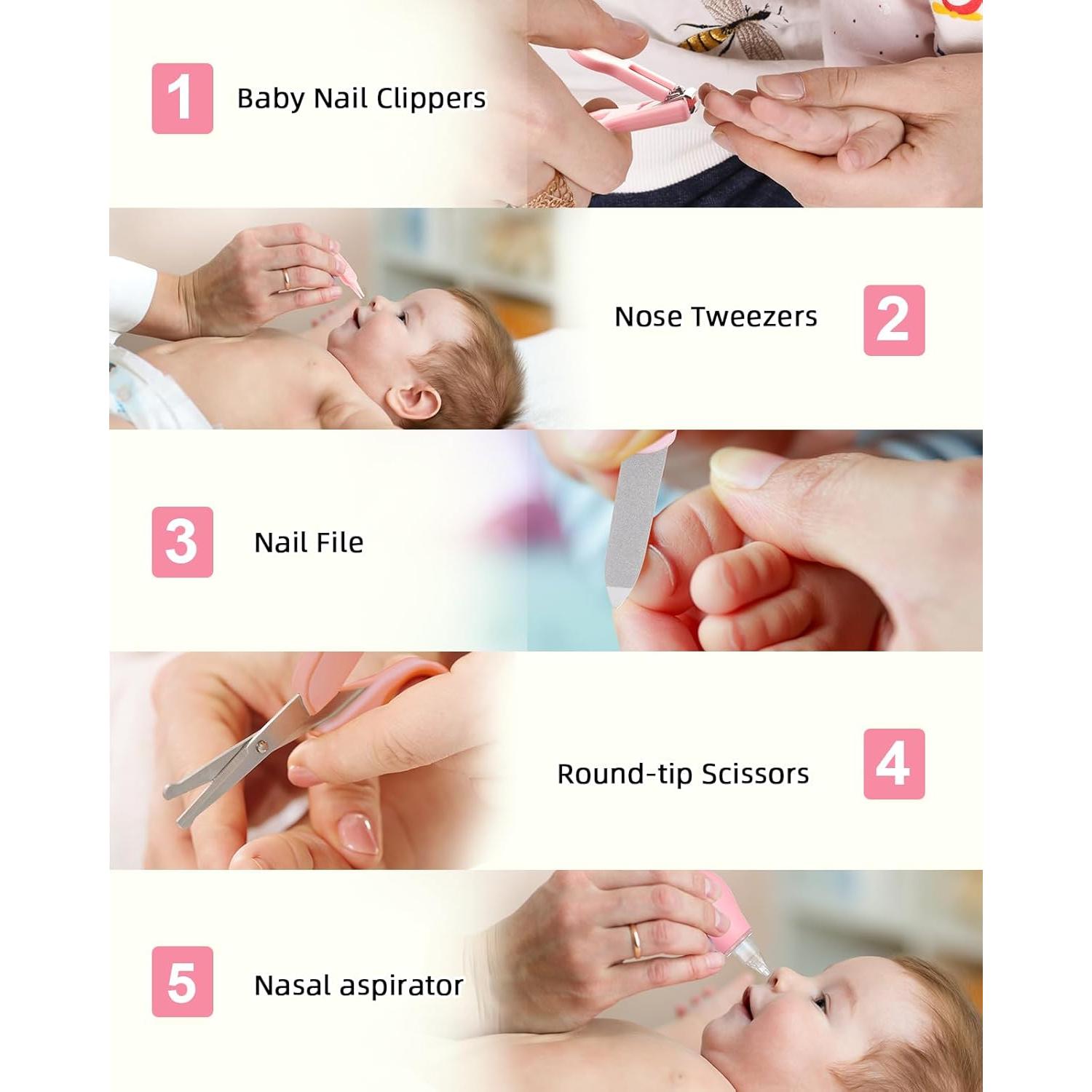 Kit de Cuidado para Bebés Lictin Rosa - 12 Piezas Seguras