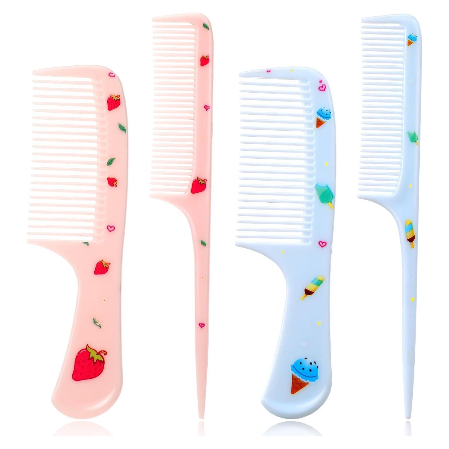 Juego de 4 Cepillos para Cabello Niños Psyqtsuary Azul/Rosa