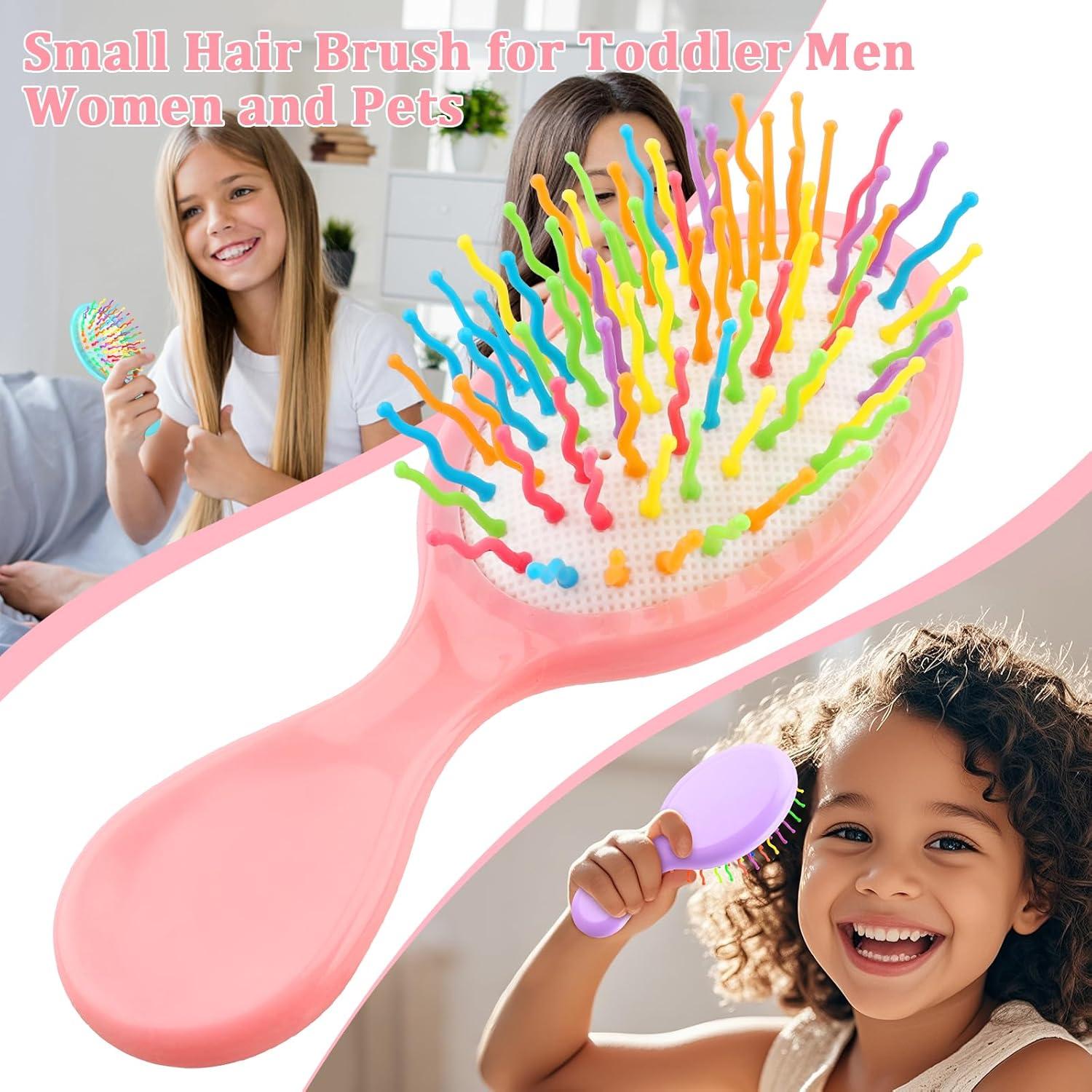 HOFASON Set de 3 Mini Cepillos de Pelo Húmedo Viaje 15.7cm