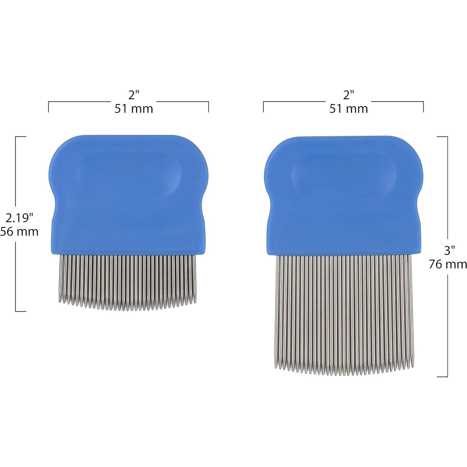 Peines Ezy Dose para Piojos y Liendres - Acero Inoxidable - 2 Piezas