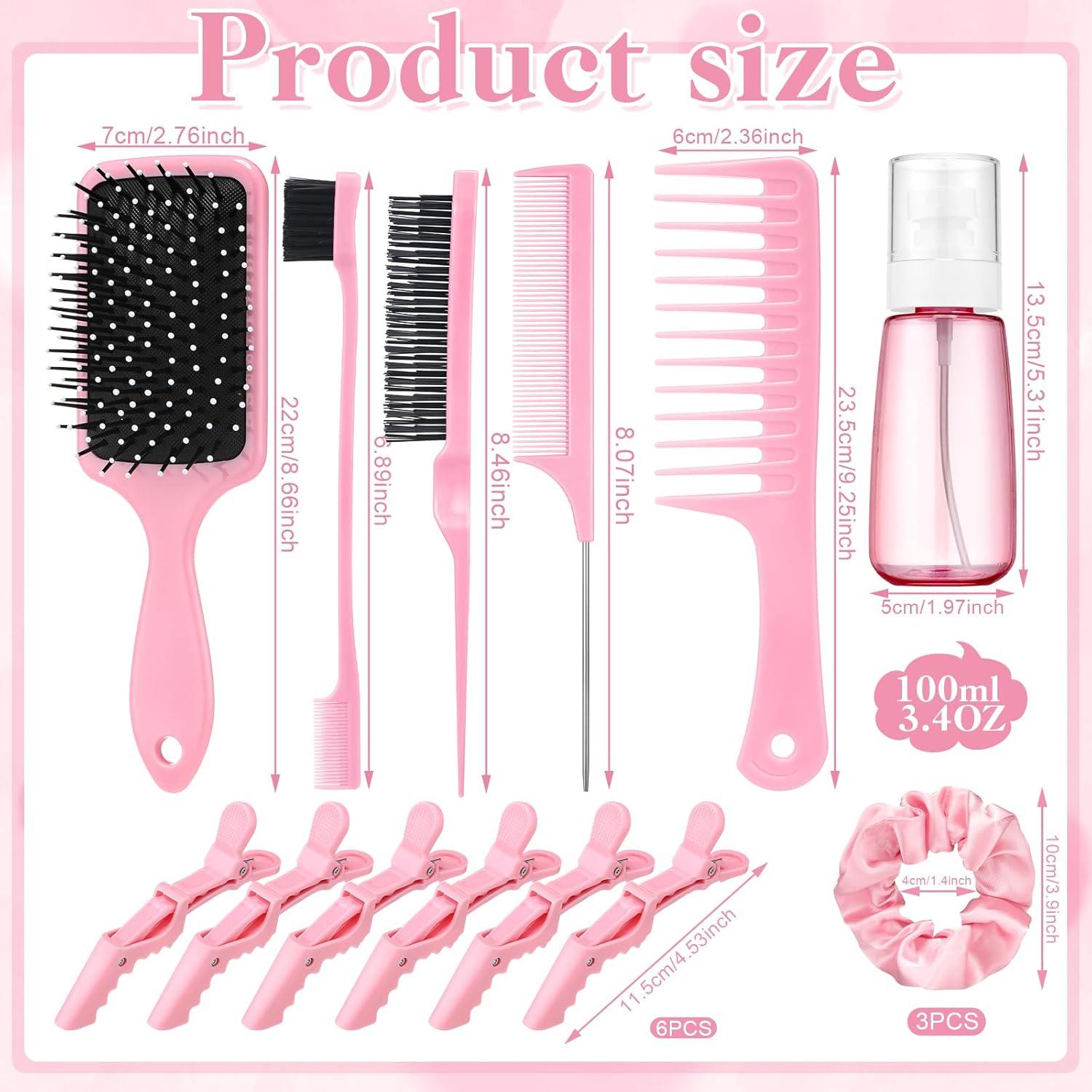 Juego de Cepillos para el Cabello ProSuites 15 Pcs Rosa