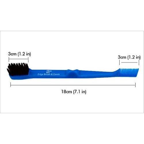 Double-Sided Edge Brush & Comb (Boar Bristles) (Green)