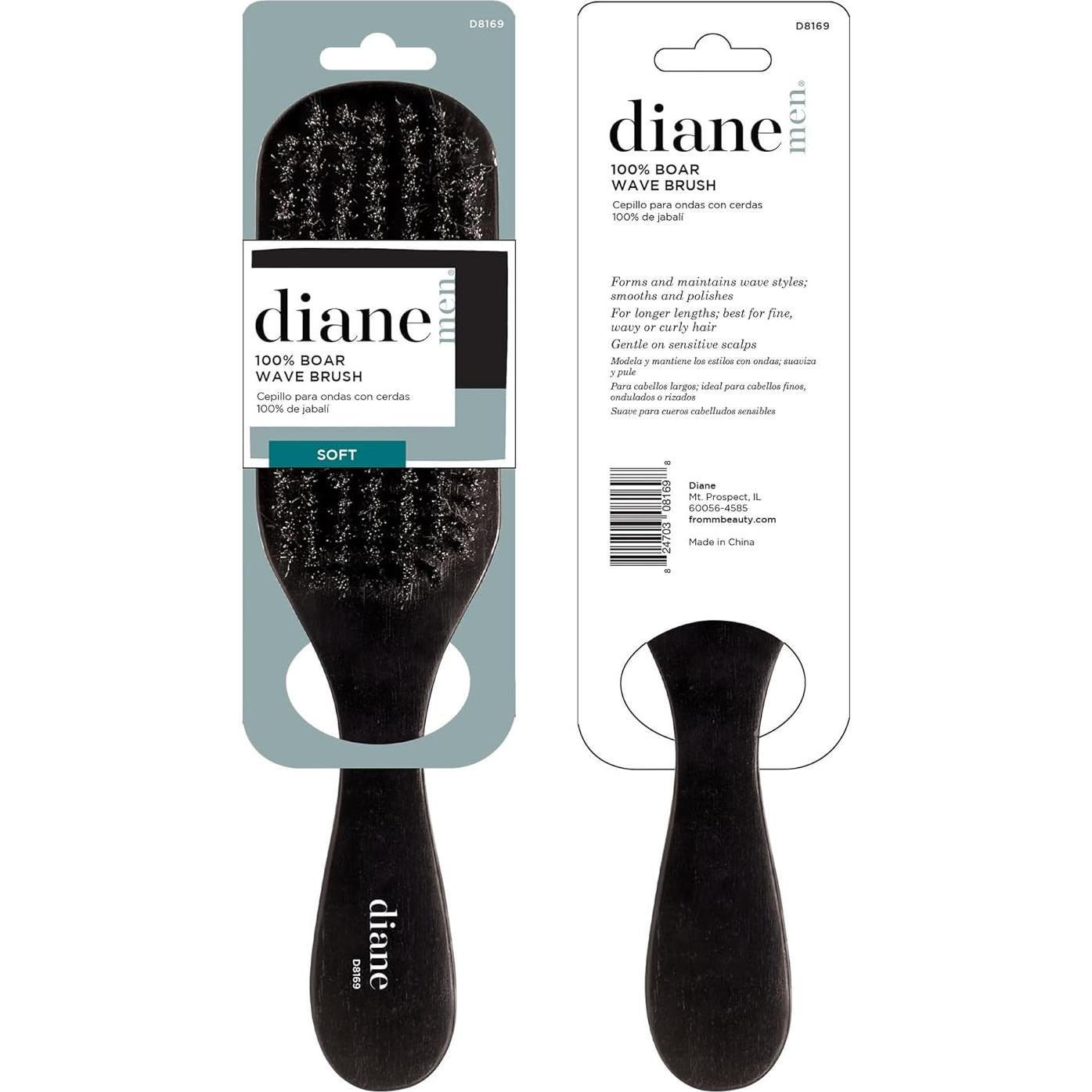 Cepillo de Cerdas de Jabalí Diane D8169 para Cabello Fino a Medio