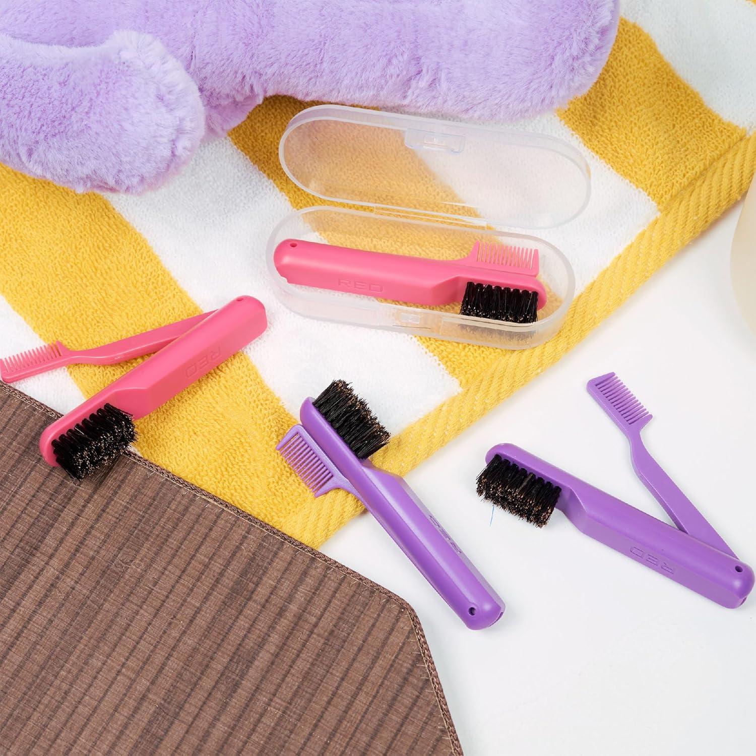 Peine Plegable 2-en-1 Red by Kiss con Cepillo de Bordes