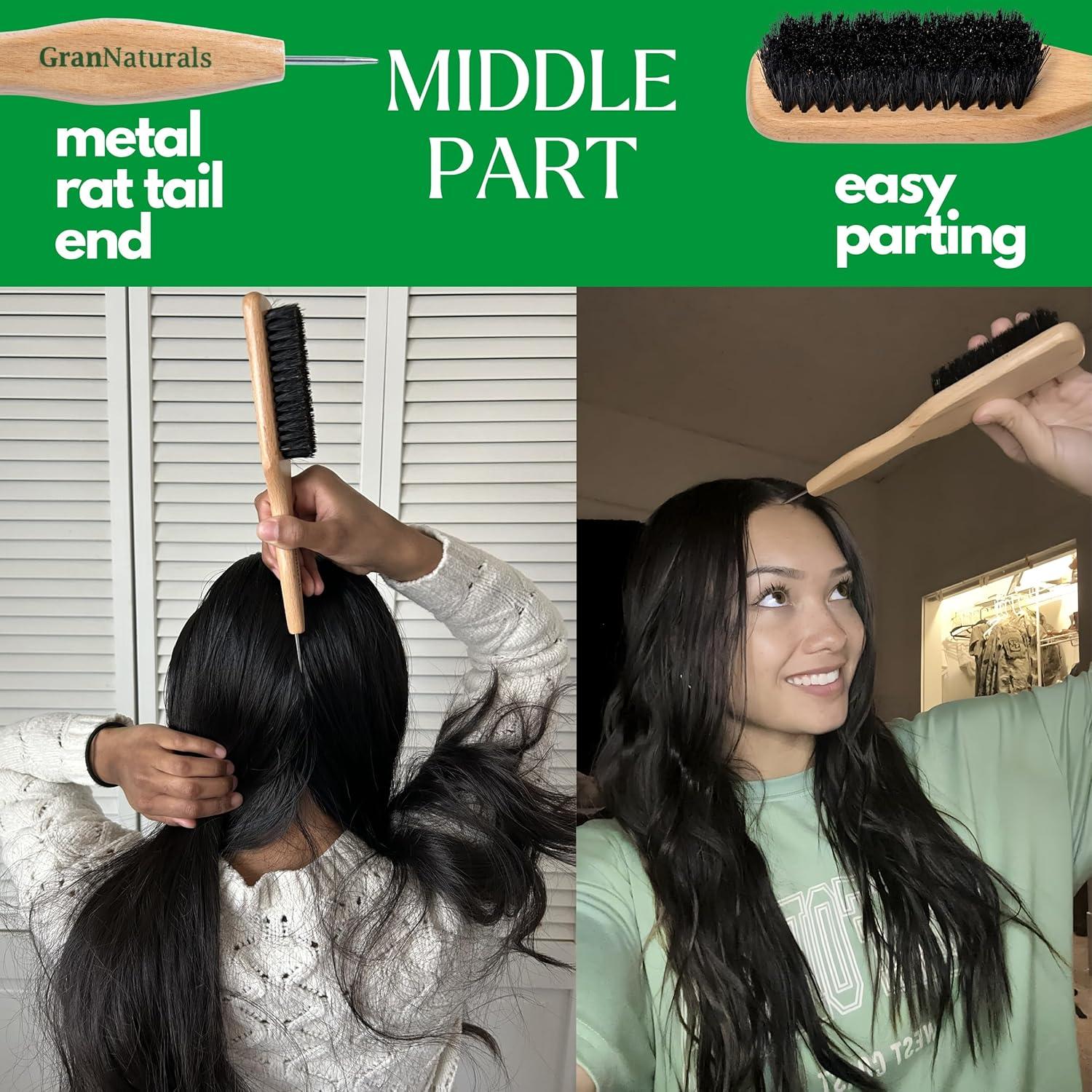 Cepillo de Cerda de Jabalí GranNaturals para Alisar y Estilizar