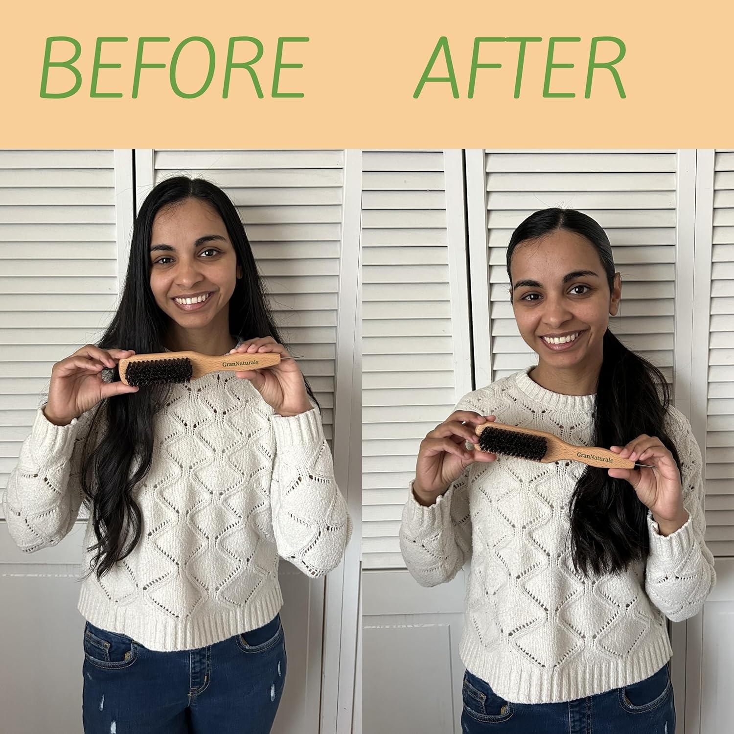 Cepillo de Cerda de Jabalí GranNaturals para Alisar y Estilizar