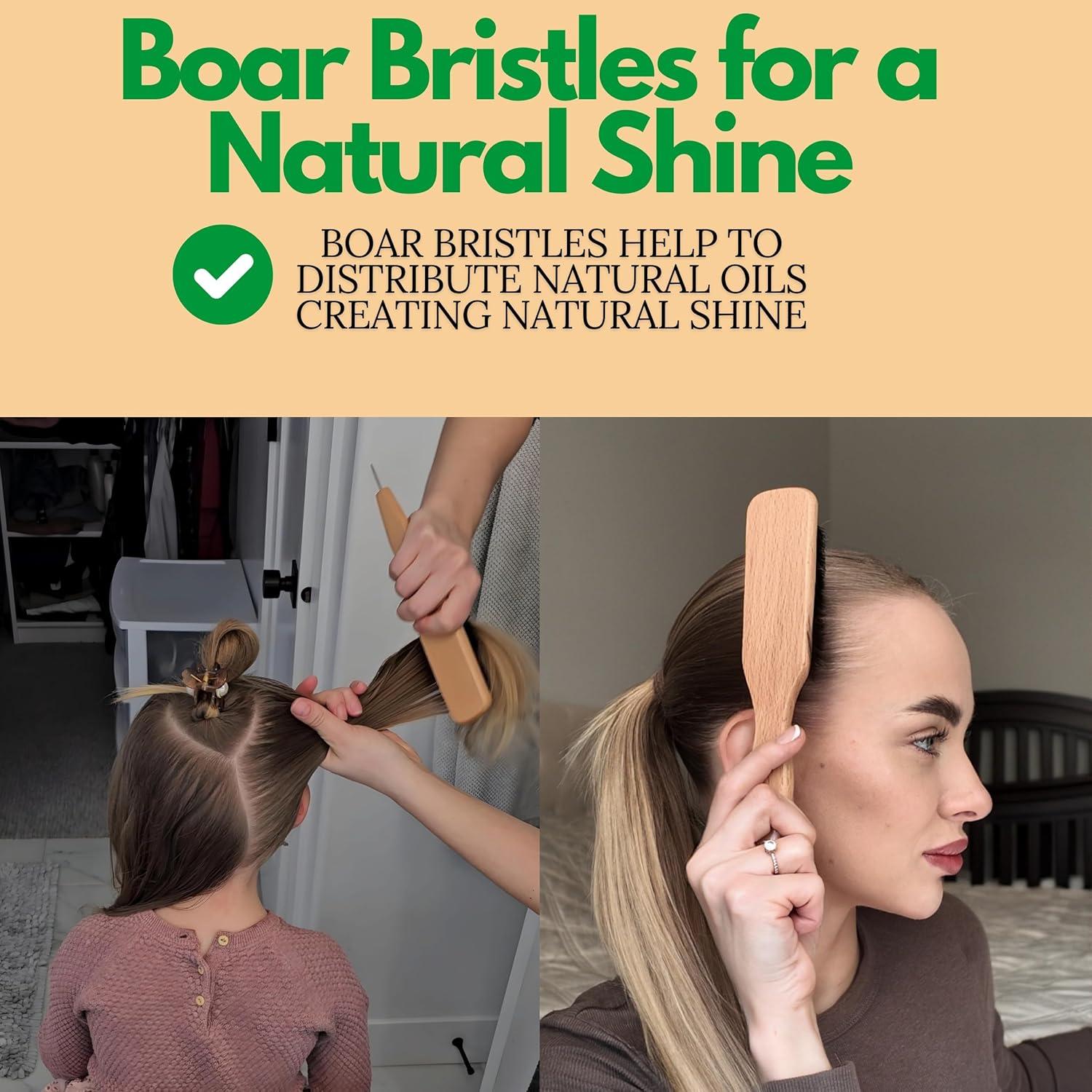 Cepillo de Cerda de Jabalí GranNaturals para Alisar y Estilizar