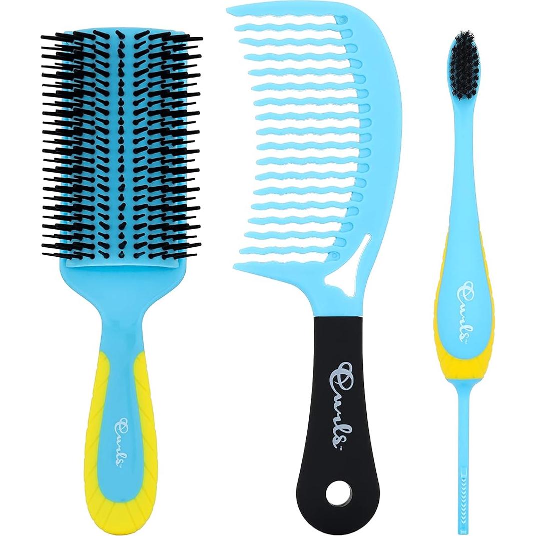 Cepillo de Bordes 3 en 1 CURLS - Suaviza y Define Cabellos