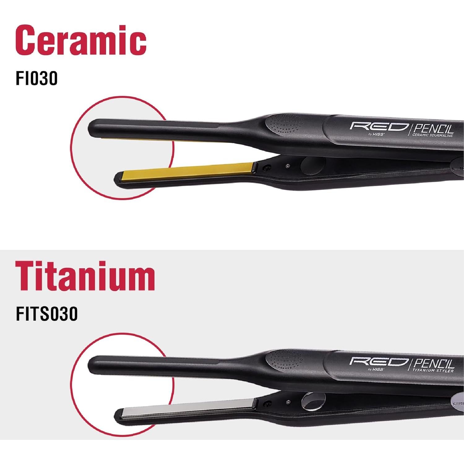 Plancha Plana RED by KISS 0.76 cm Cerámica Tourmalina