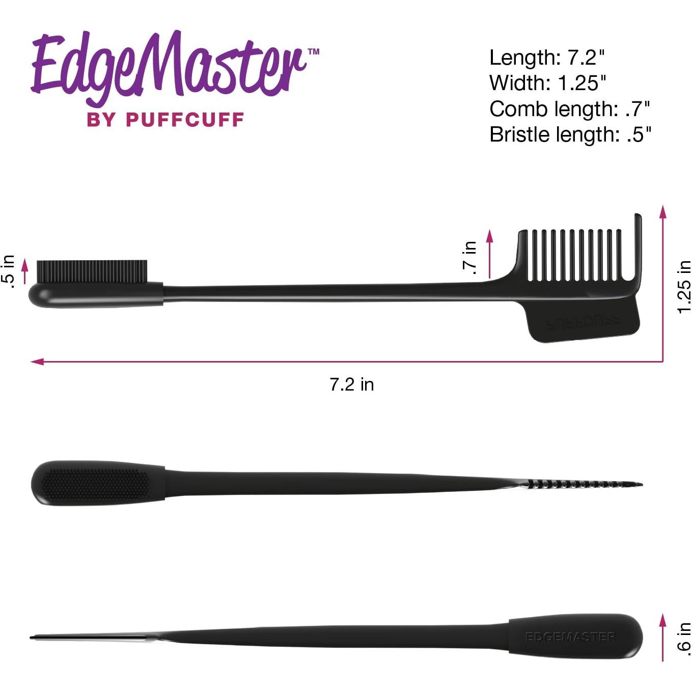 Cepillo de Bordes PuffCuff Edgemaster para Cabello Texturizado