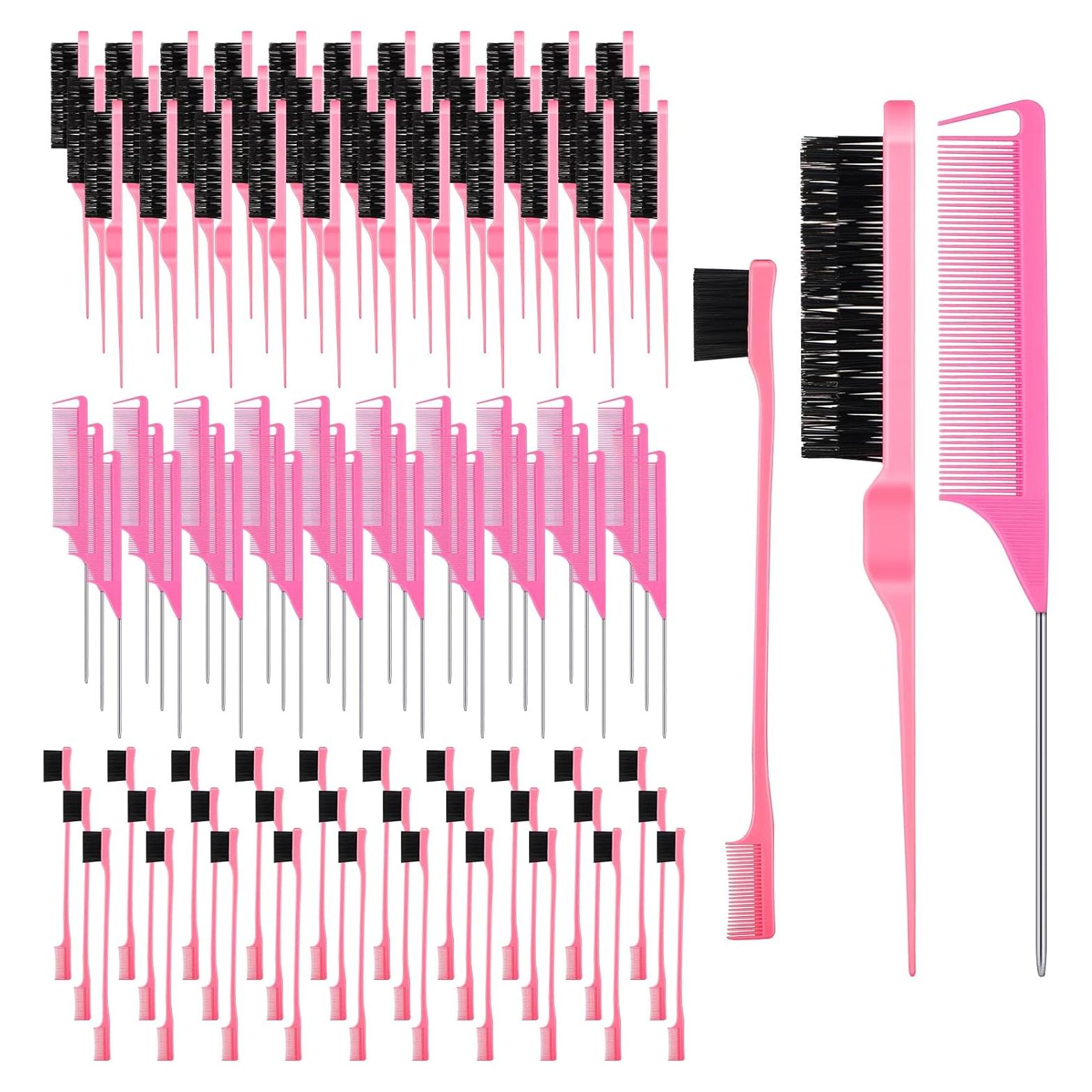 Juego de Estilizado de Cabello Youyole 90 Piezas Rosa