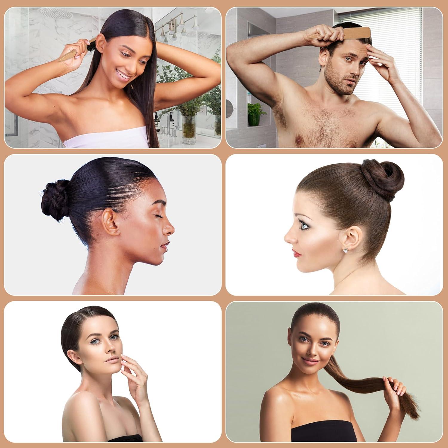 Cepillo para Cabello OWIIZI Slick Back de Cerdas de Jabalí