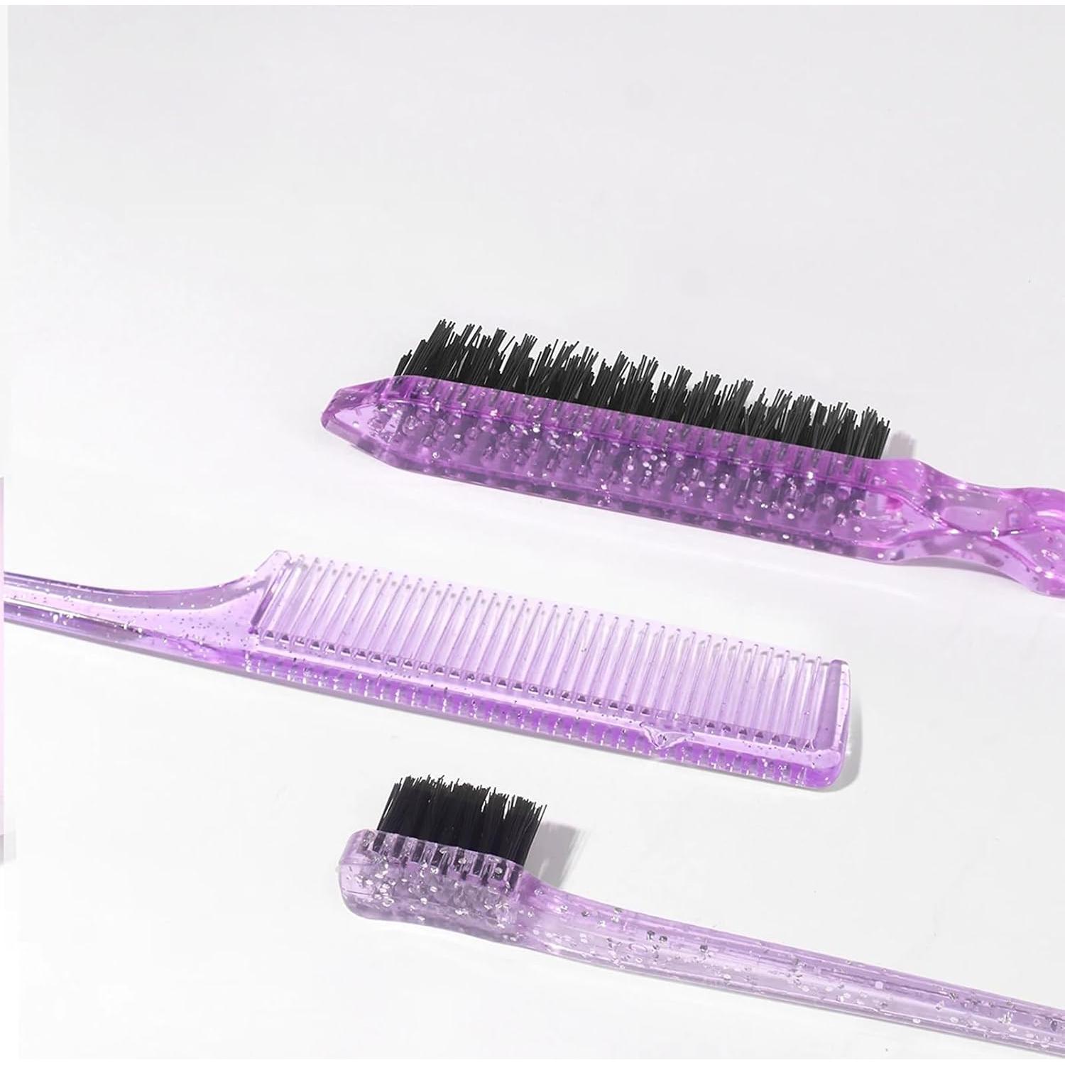 Juego de 6 Cepillos de Bordes Morado LINYUEARUI - Estilizado Cabello