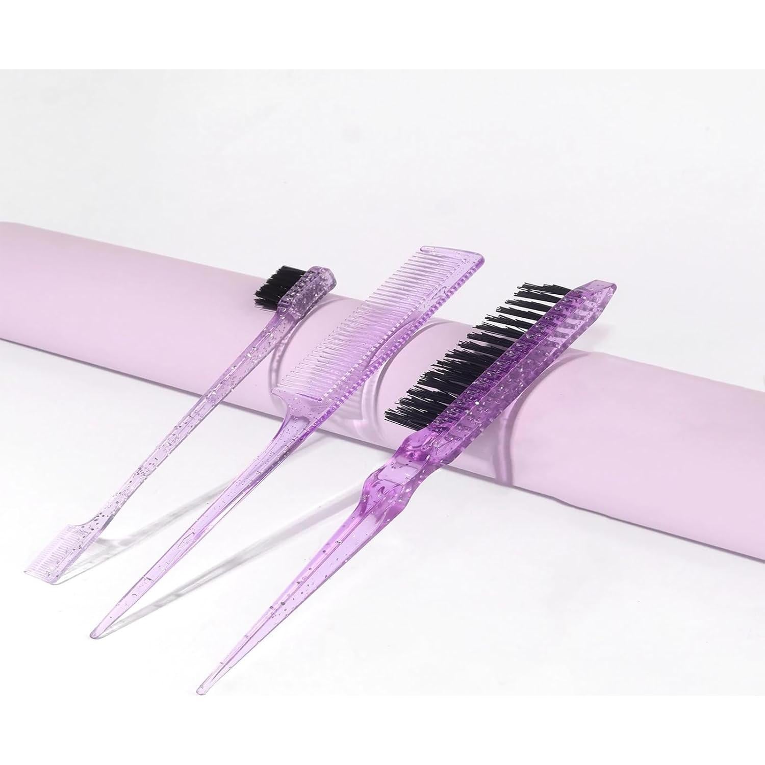 Juego de 6 Cepillos de Bordes Morado LINYUEARUI - Estilizado Cabello