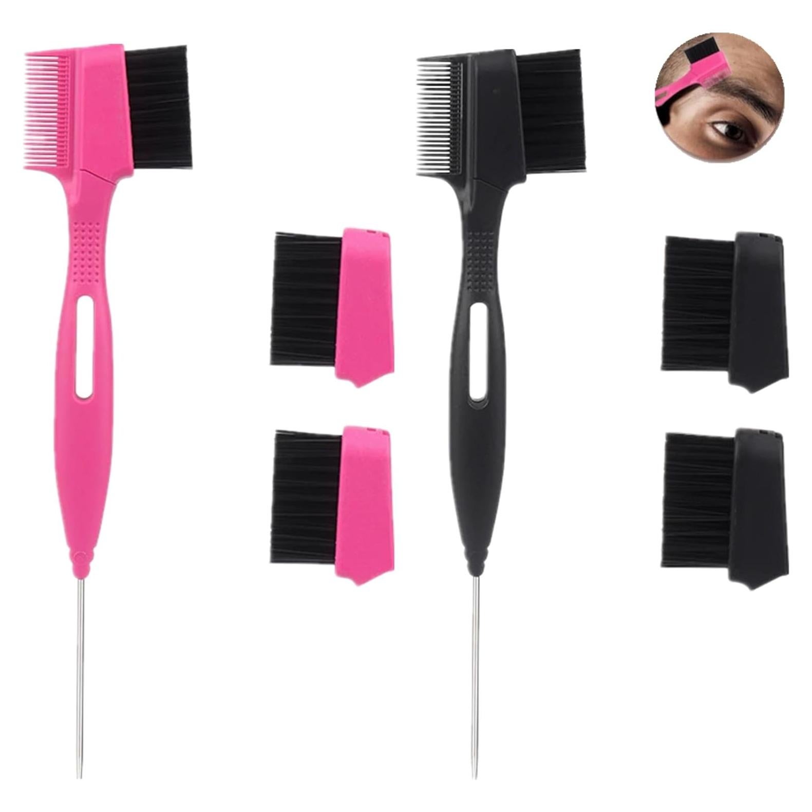 Set 2 Pcs Cepillo de Bordes y Peine de Cola Cbhoktyue