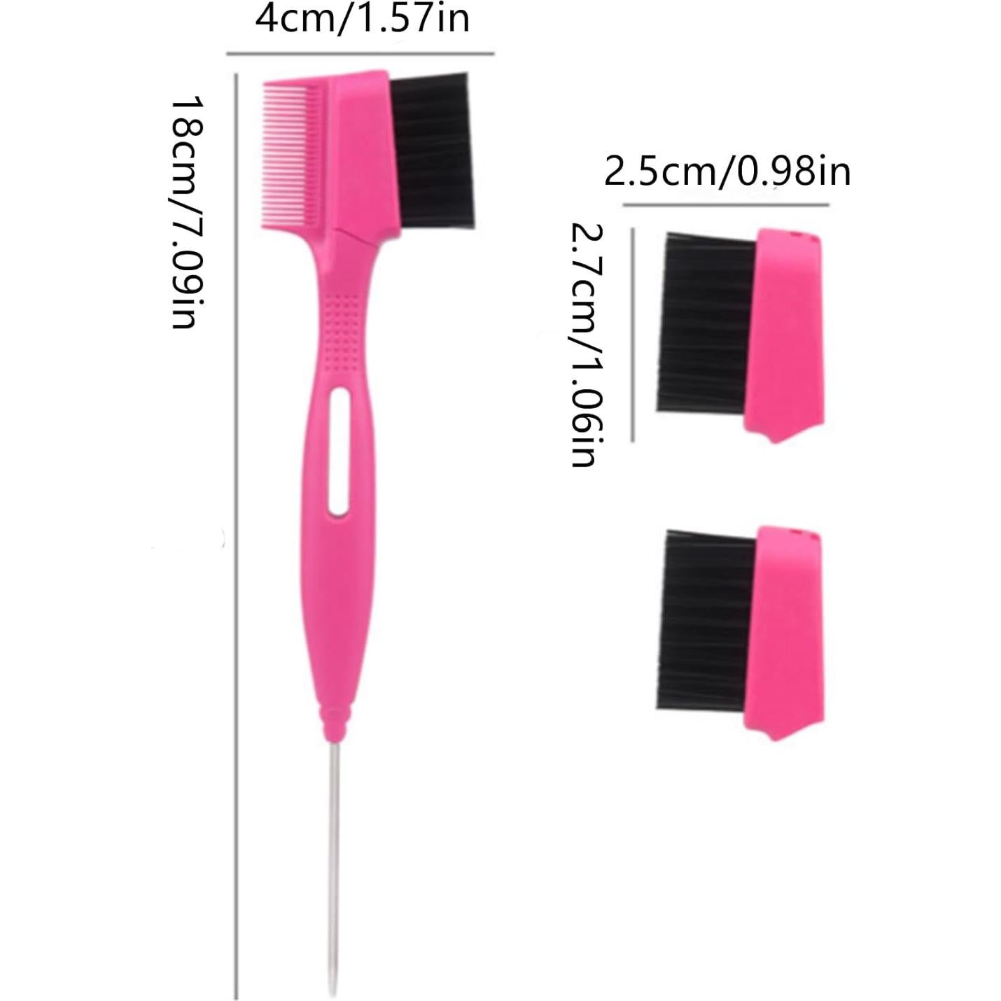 Set 2 Pcs Cepillo de Bordes y Peine de Cola Cbhoktyue
