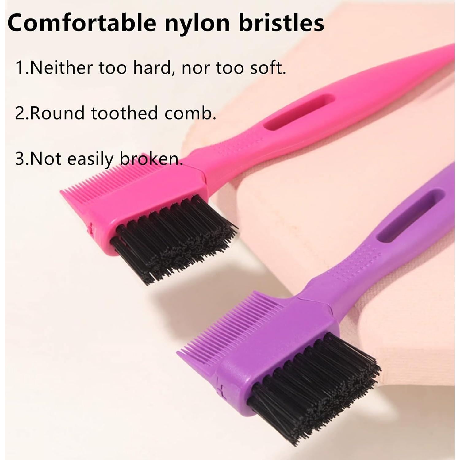 Set 2 Pcs Cepillo de Bordes y Peine de Cola Cbhoktyue